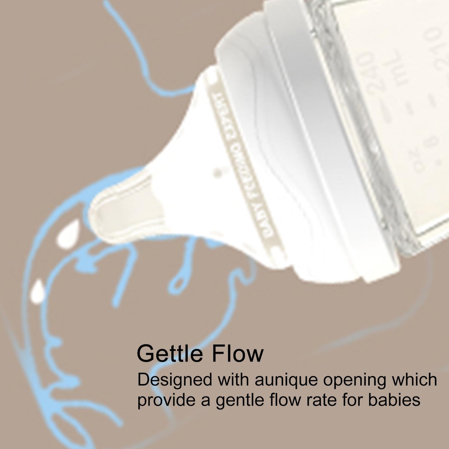 Glass Nurturing Baby Bottles Gentle & Extra Slow Flow, Newborn Breastfeeding Bottle with Anti Colic Nipple for 0 Months Babies, 3 Packs (White, 3oz+5oz)
