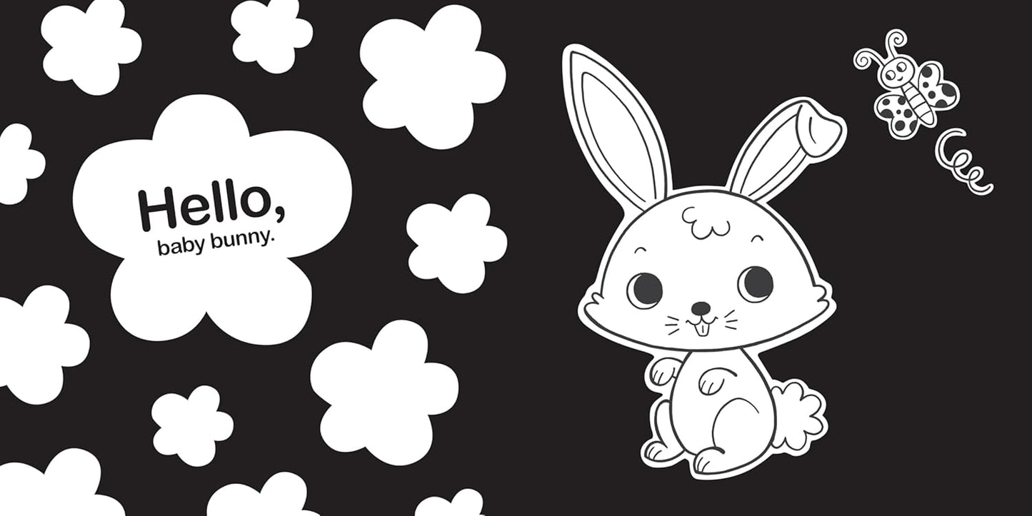 Hello, Baby Animals: A Black-and-White Board Book for Babies Visual Development (High-Contrast Books)