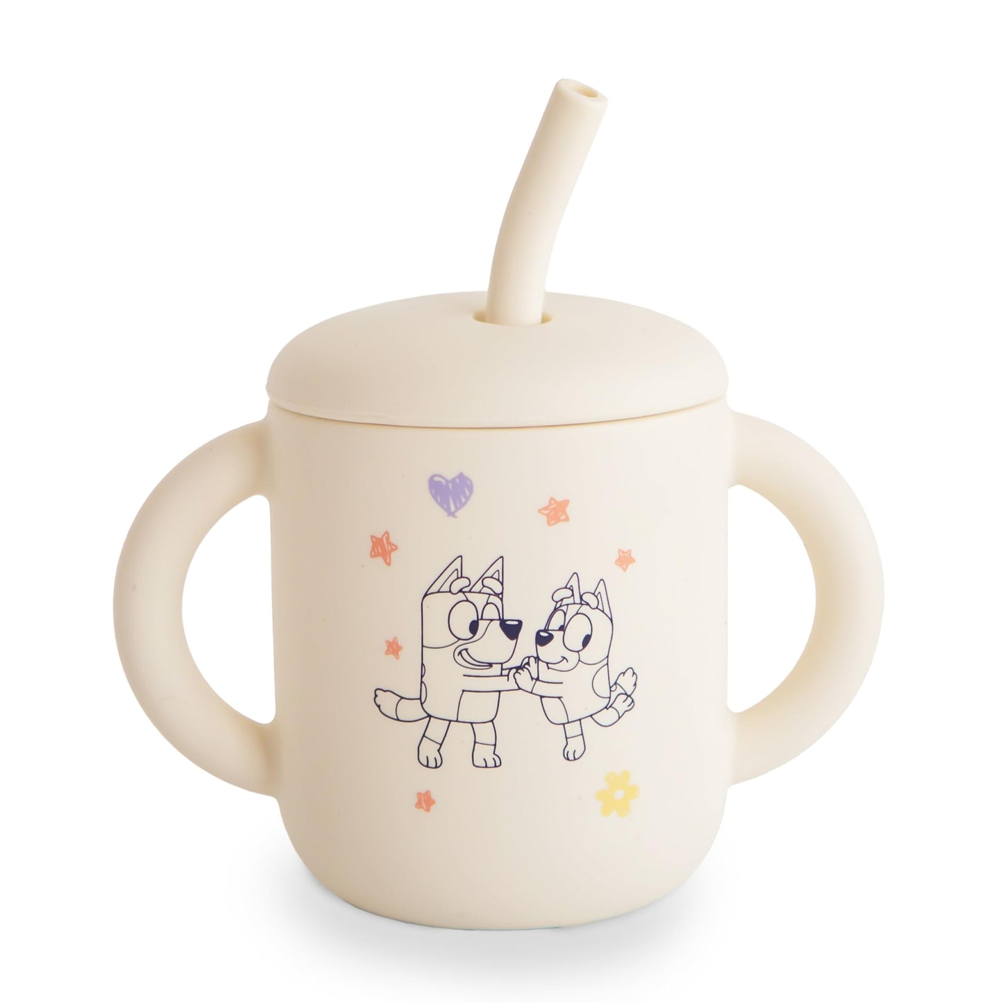 mushie 100% Silicone Training Cup & Straw for Toddlers | 6 Months+ (Whales)