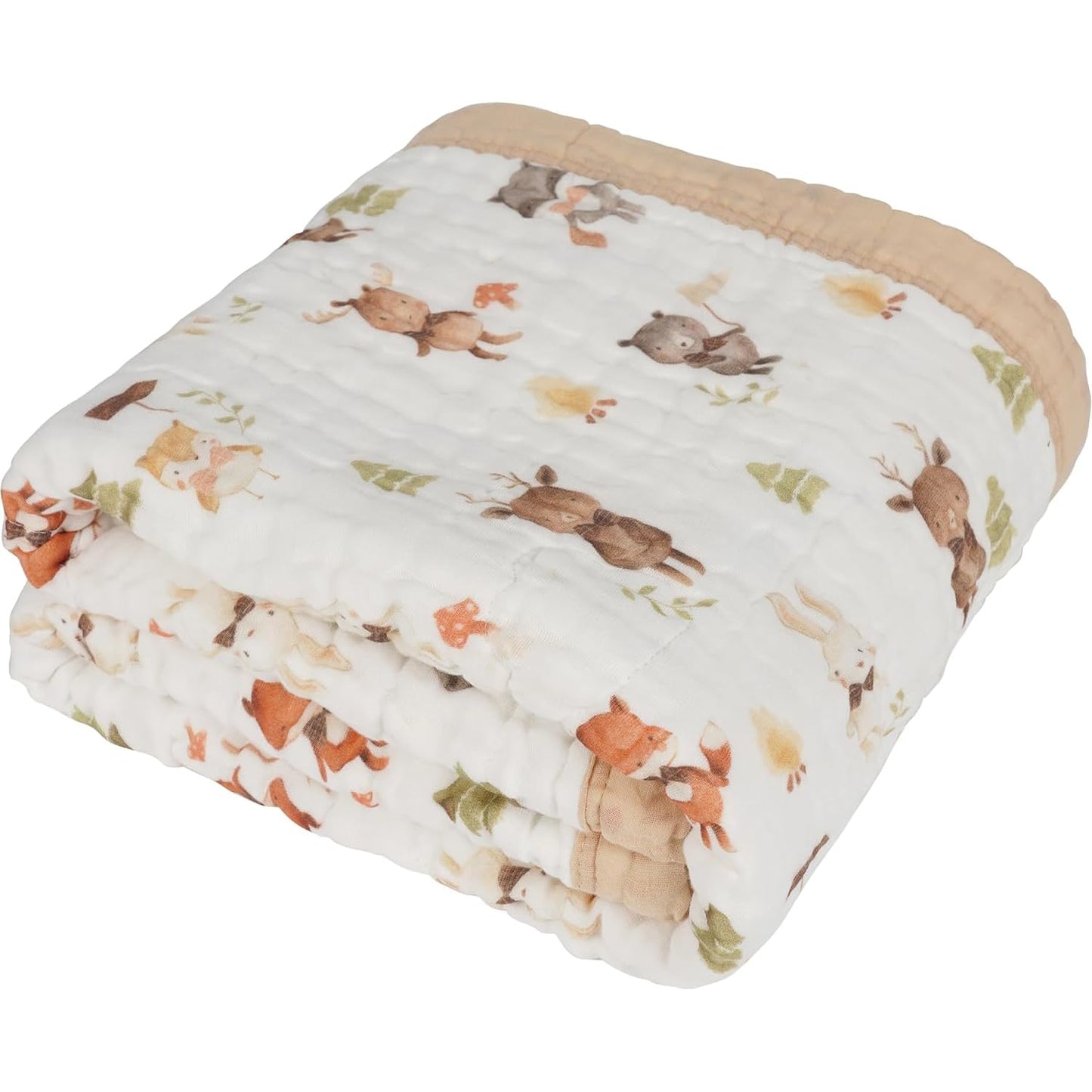 Organic Cotton Muslin Baby Blanket for Boys and Girls
