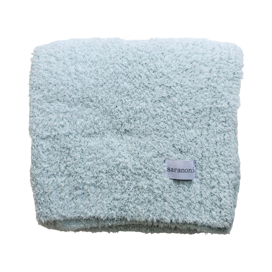 SARANONI Bamboni Luxury Baby Blanket | Plush Blanket for Infant Boys & Girls | Receiving Blanket 30” x 40” | Gray