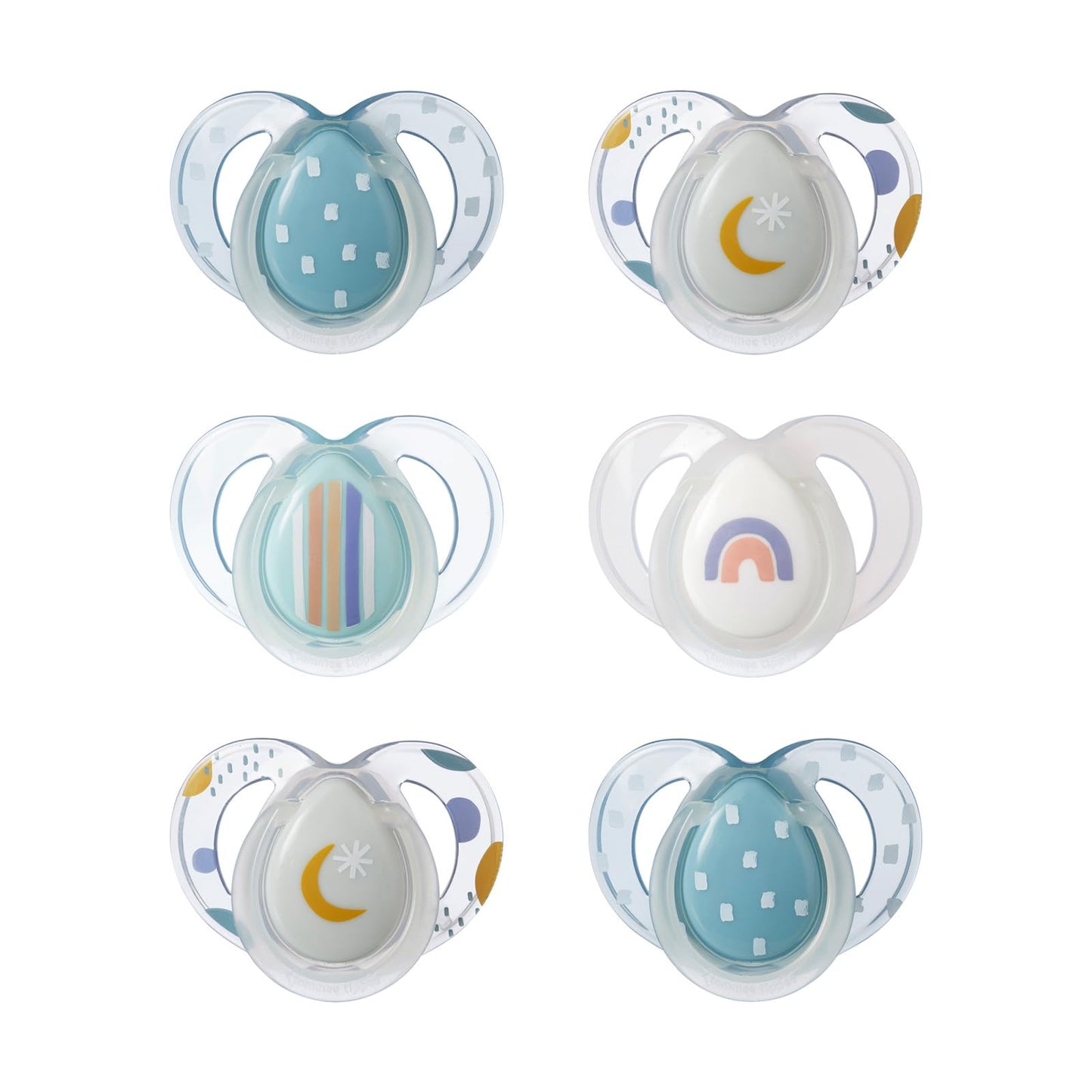 Tommee Tippee Night Time Pacifier, 6-18 Months, BPA-Free Binkies, Glow in The Dark Technology