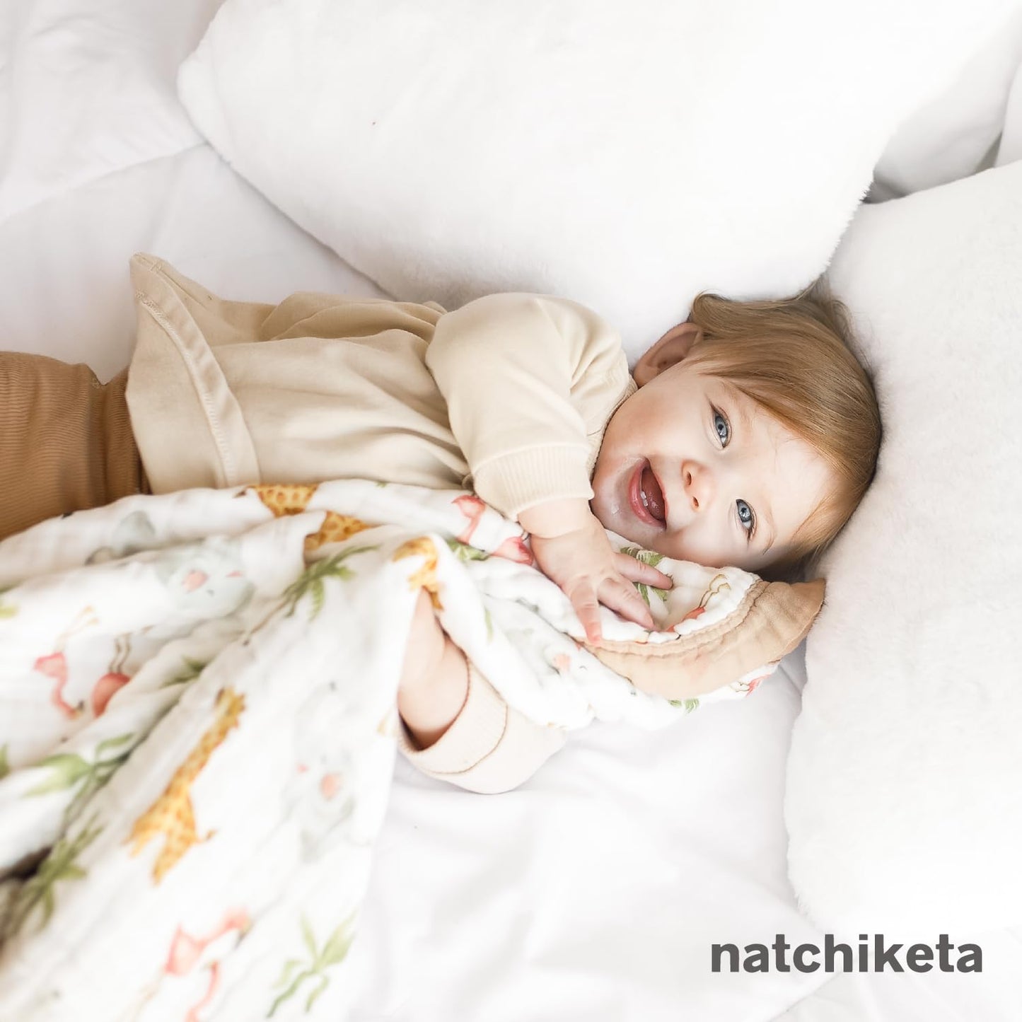 Organic Cotton Muslin Baby Blanket for Boys and Girls