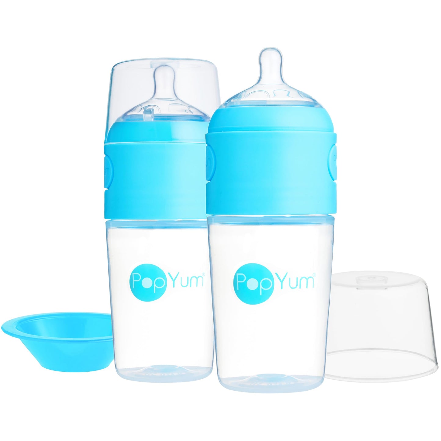 PopYum Orange Formula Making Baby Bottle Starter Set, 4-Pack