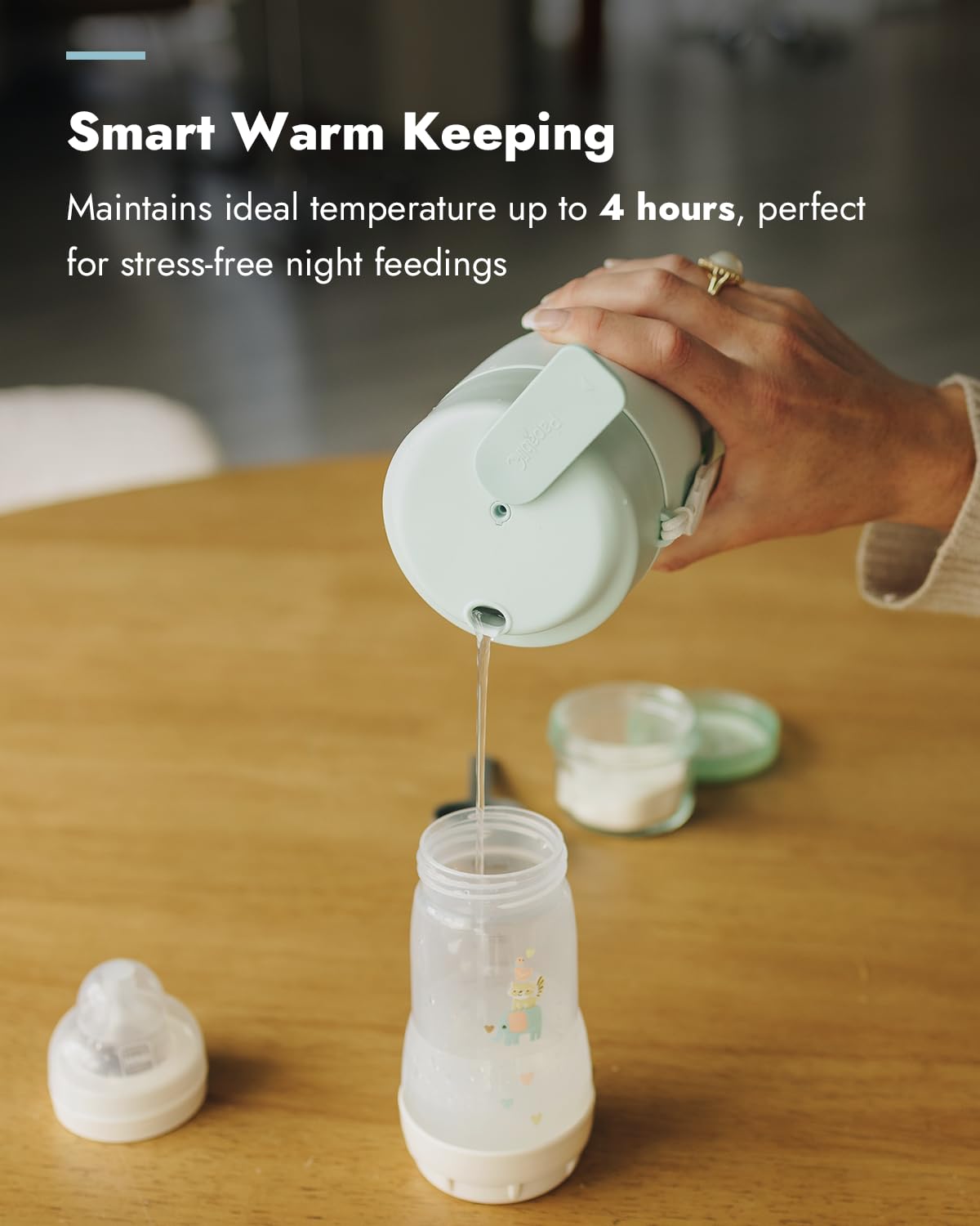 Papablic Pro Portable Bottle Warmer for Travel – Fast Heating, Built-in Sterilizer, 30W Fast Charge, 5-Temp Control, Easy-Clean Wide Mouth, Baby Milk Warmer for Breastmilk & Formula, Lilac Purple