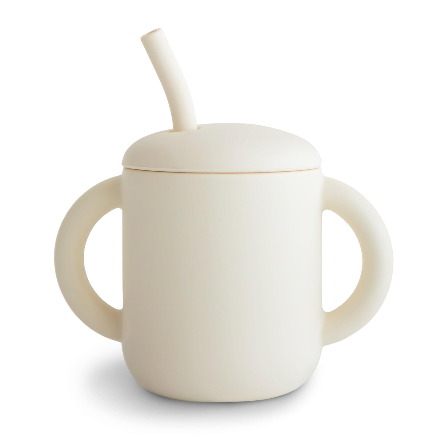 mushie 100% Silicone Training Cup & Straw for Toddlers | 6 Months+ (Whales)