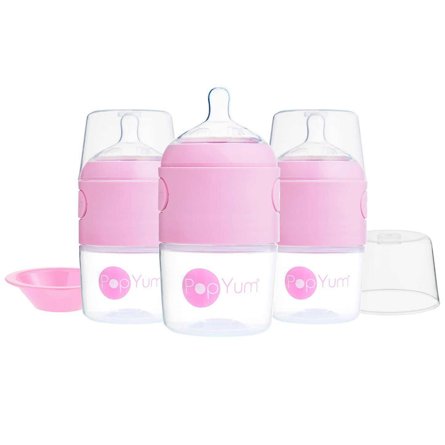 PopYum Orange Formula Making Baby Bottle Starter Set, 4-Pack