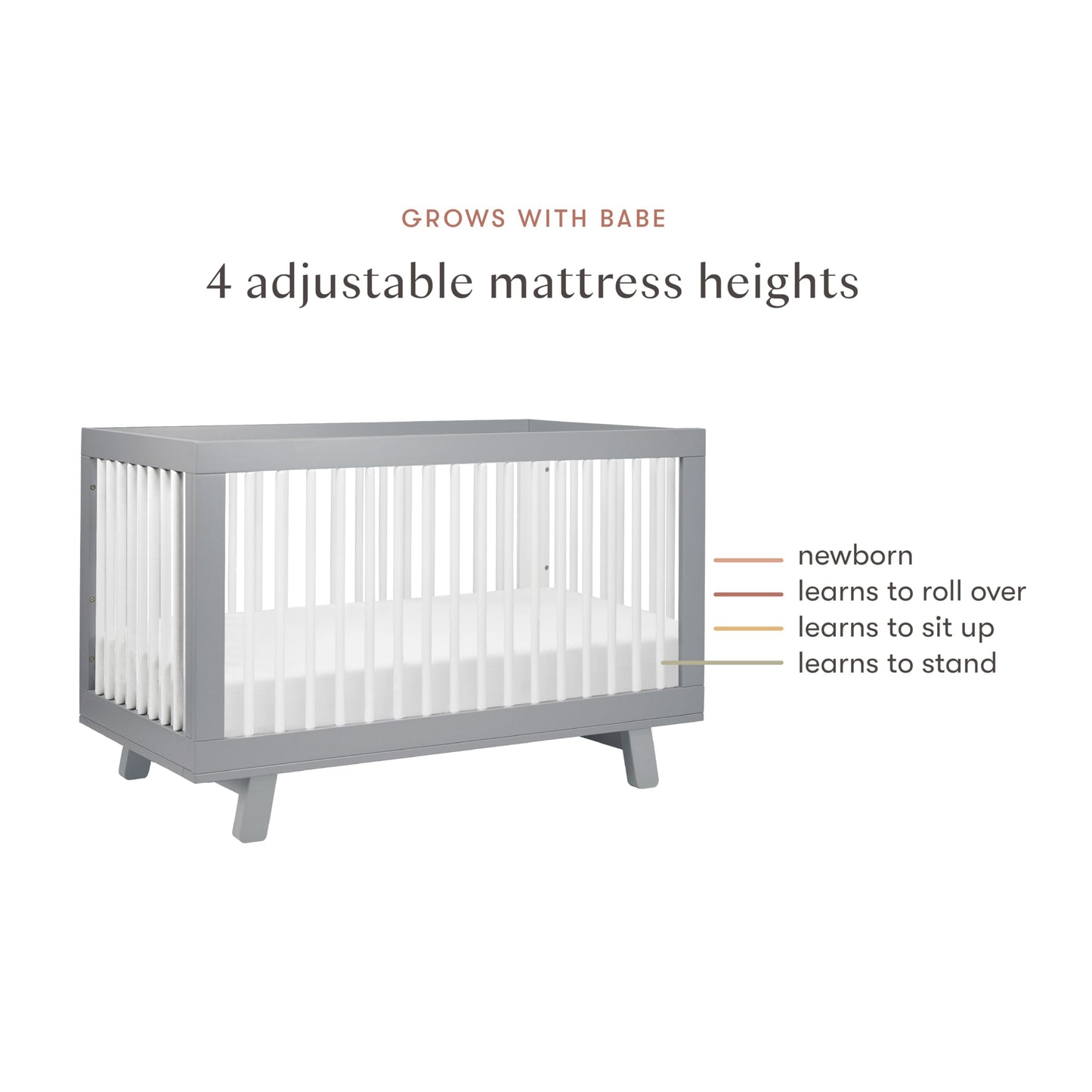 Babyletto Hudson 3-in-1 Convertible Baby Crib - GREENGUARD Gold Certified