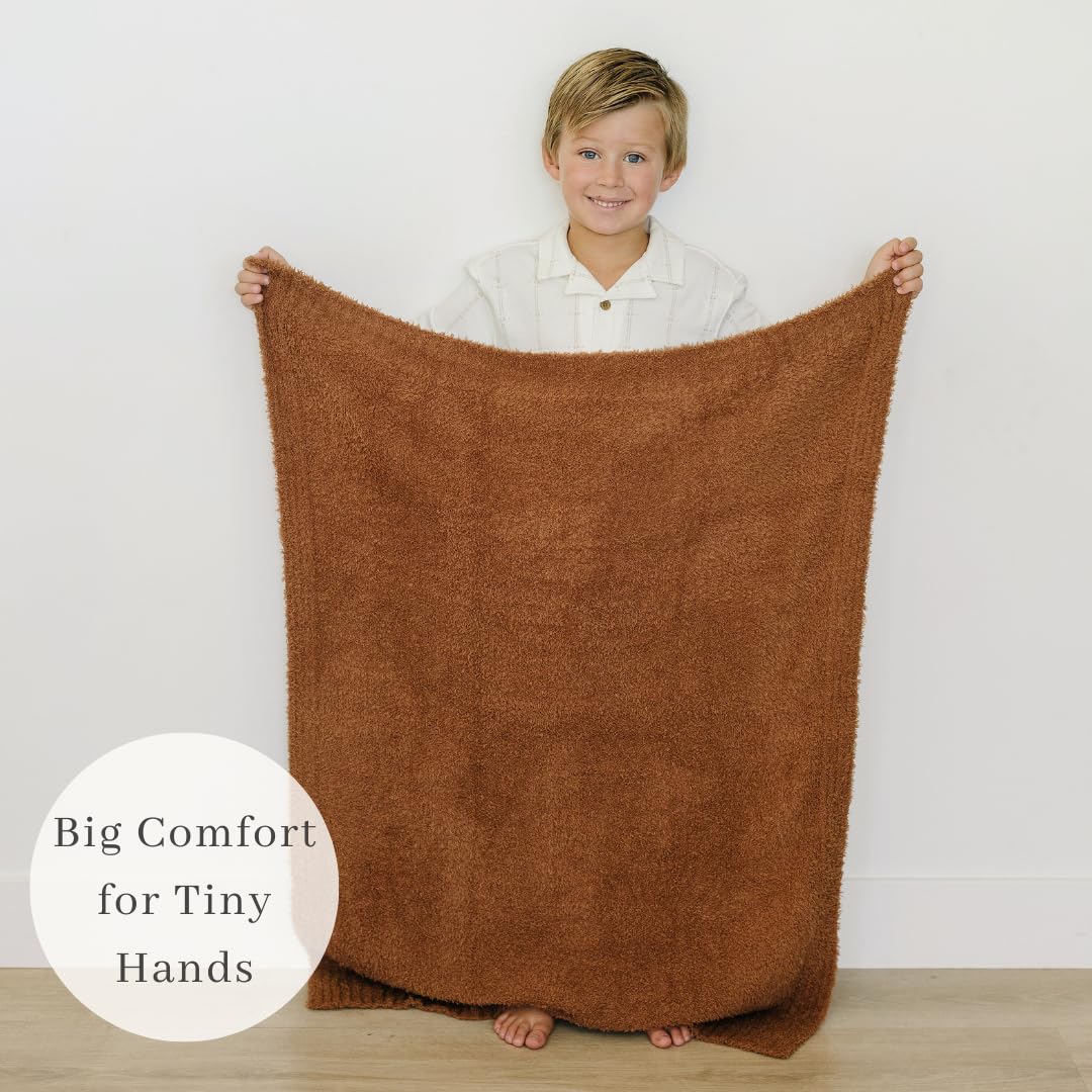 SARANONI Bamboni Luxury Baby Blanket | Plush Blanket for Infant Boys & Girls | Receiving Blanket 30” x 40” | Gray