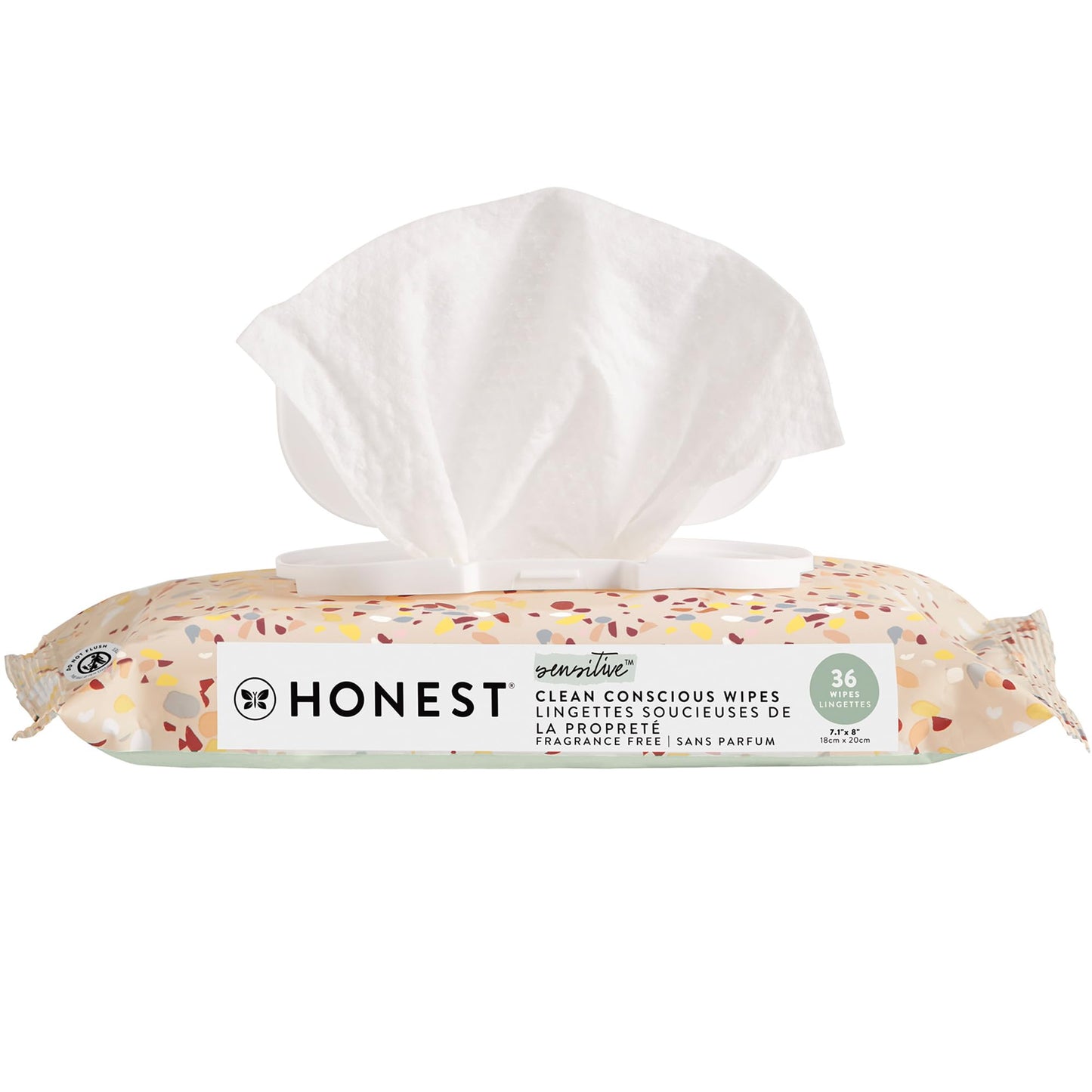 The Honest Company Clean Conscious Multi-Use Wipes | Hypoallergenic + Unscented for Sensitive Skin | Over 99% Water, Compostable, Plant Based, Baby Wipes | Pattern Play, 720 Count