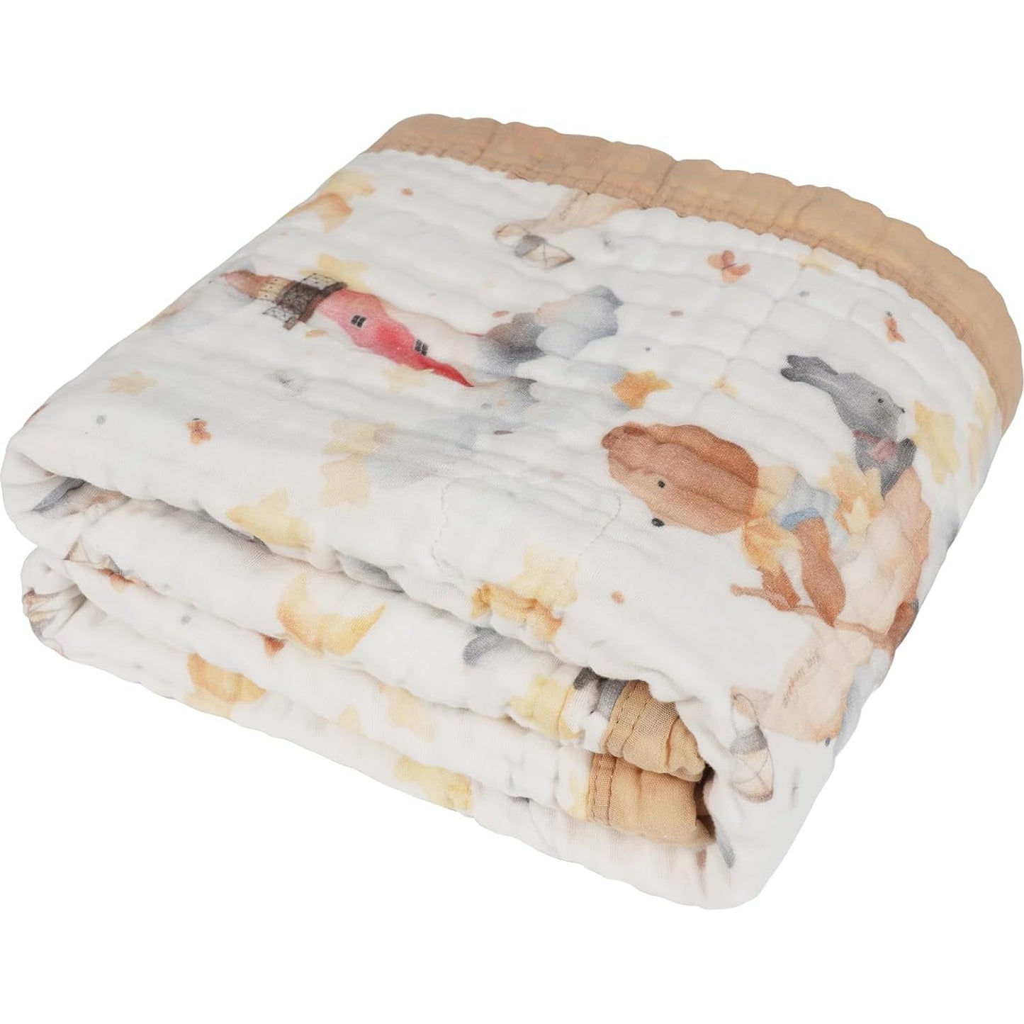 Organic Cotton Muslin Baby Blanket for Boys and Girls