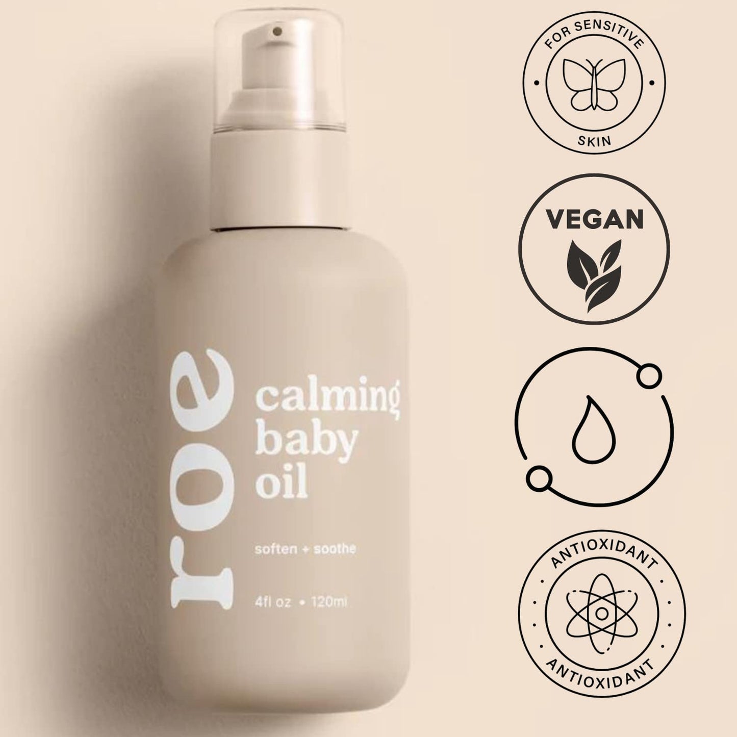 Baby Oil Calming & Soothes, Hydrates Rough and Irritated Skin | All Natural Non-Greasy Hydrating Baby Oil | Moisturize Full Body (Calming Baby Oil)