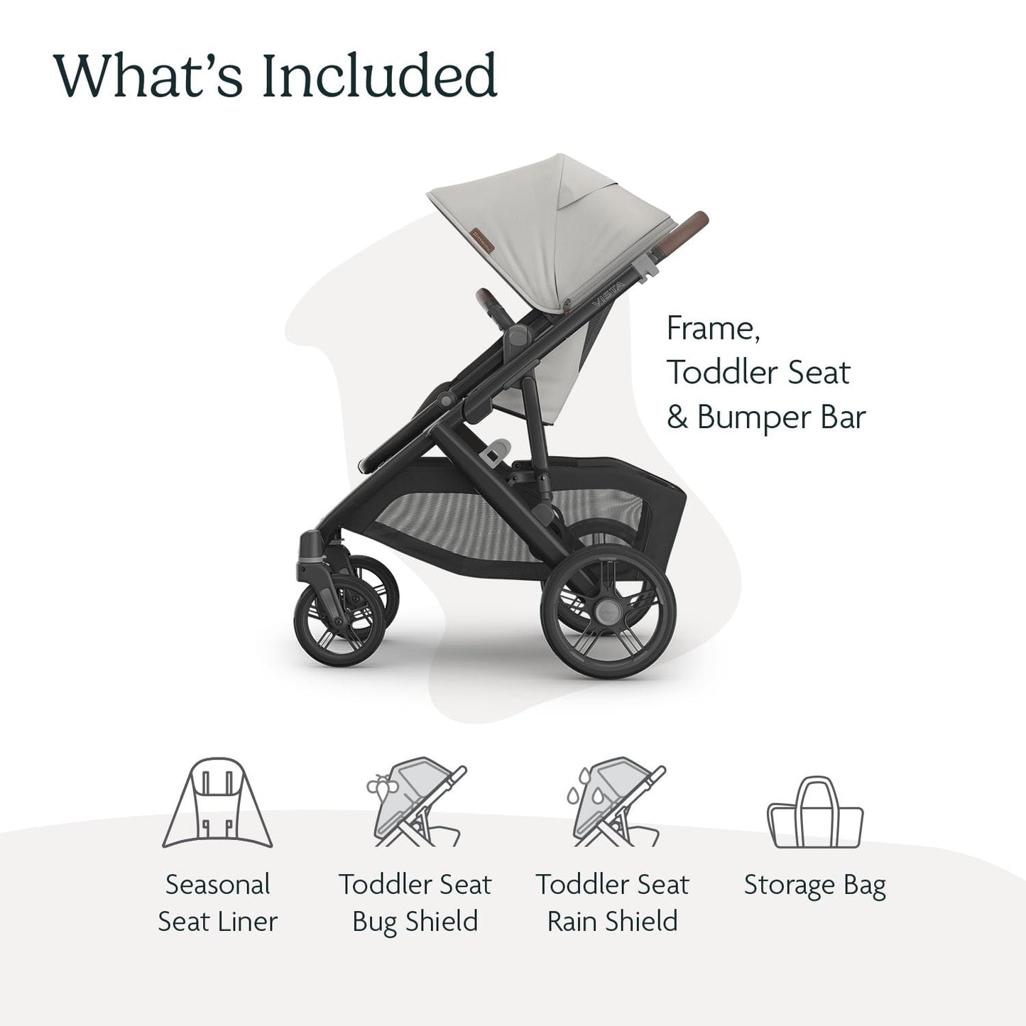 UPPAbaby Vista V3 Stroller - Full-Size Single-to-Double Stroller System