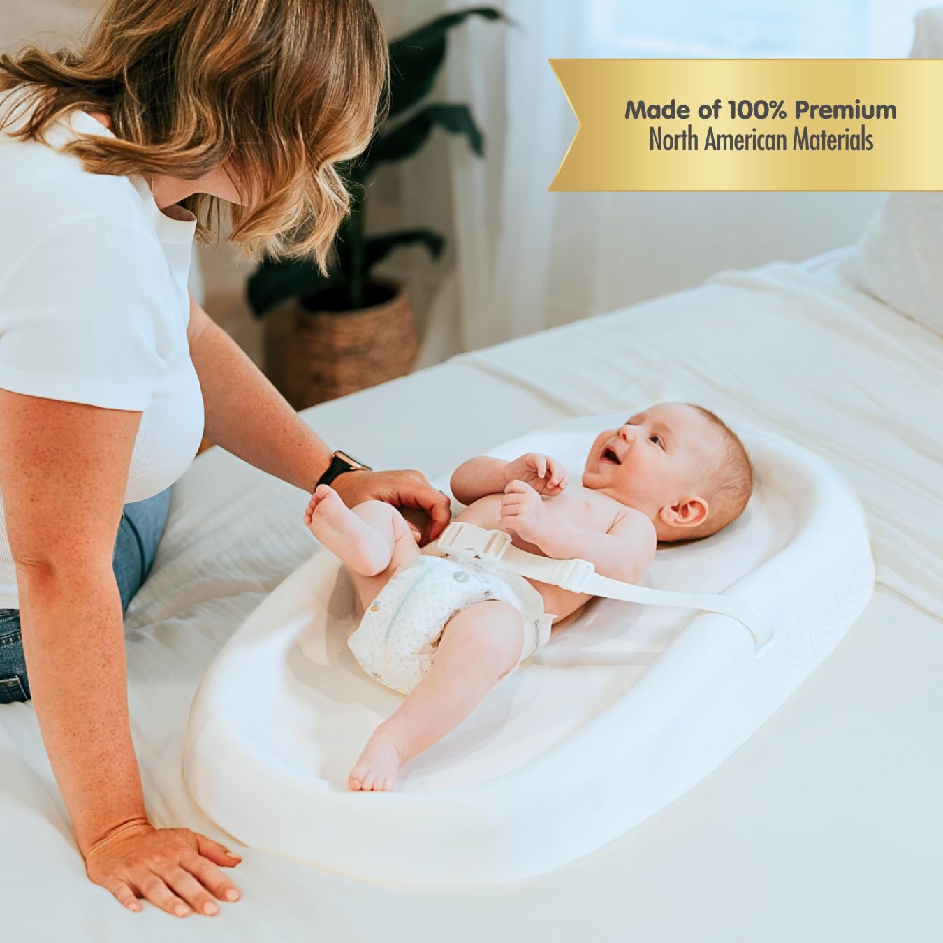 Upseat Baby Changing Pad, Non-Slip Grippy Design, Premium Cushioned Foam