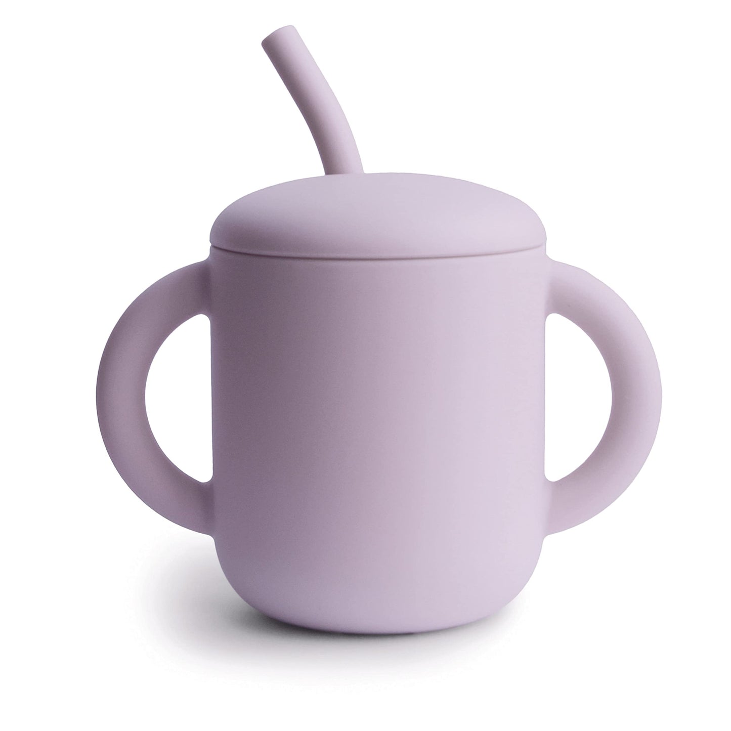 mushie 100% Silicone Training Cup & Straw for Toddlers | 6 Months+ (Whales)