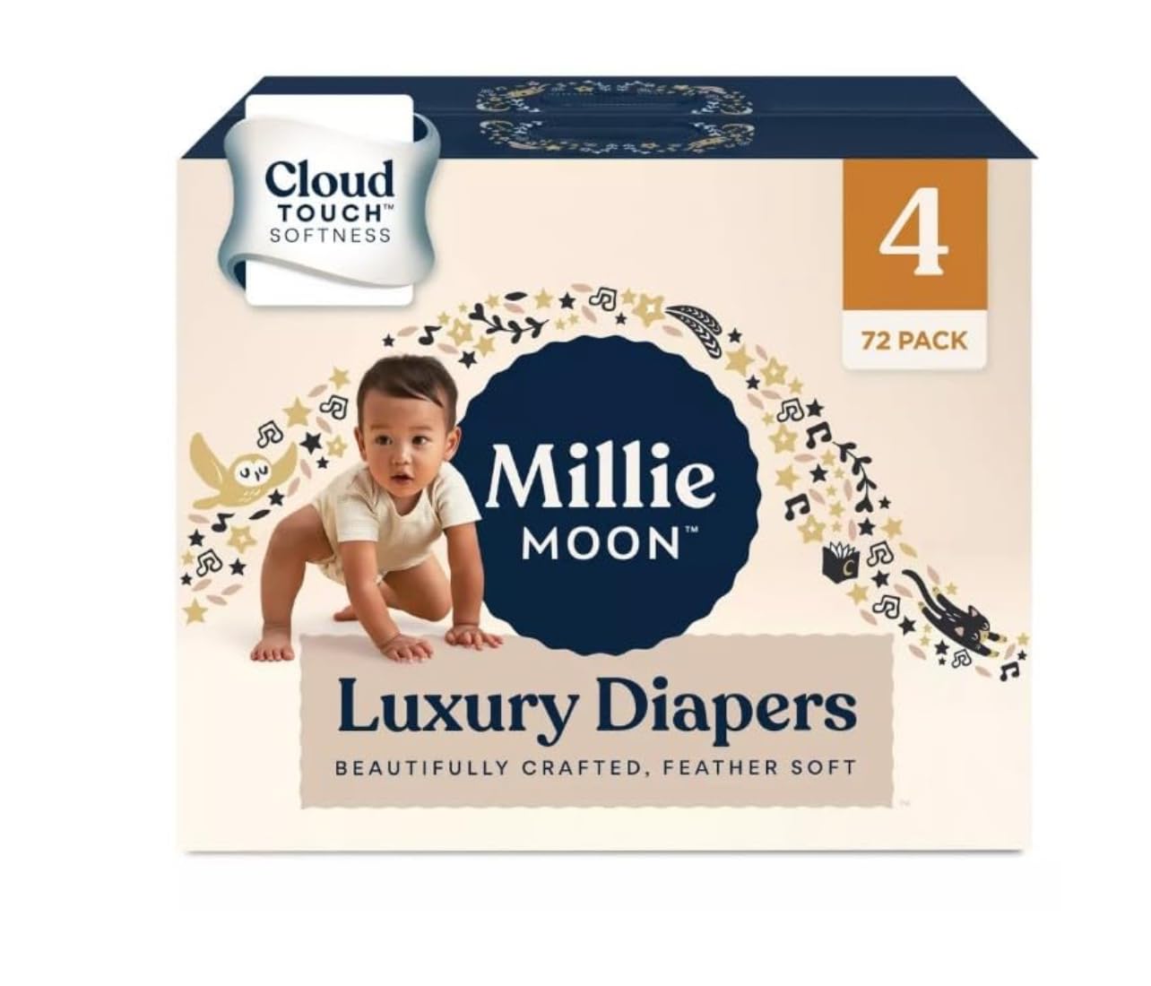Diapers Sizes 1-6 Luxury Diapers COUCHES DE Luxe (Choose Size) (Size 4-72 Diapers (22lbs-33lbs))