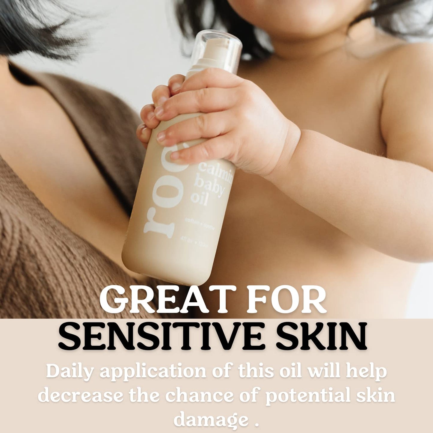 Baby Oil Calming & Soothes, Hydrates Rough and Irritated Skin | All Natural Non-Greasy Hydrating Baby Oil | Moisturize Full Body (Calming Baby Oil)