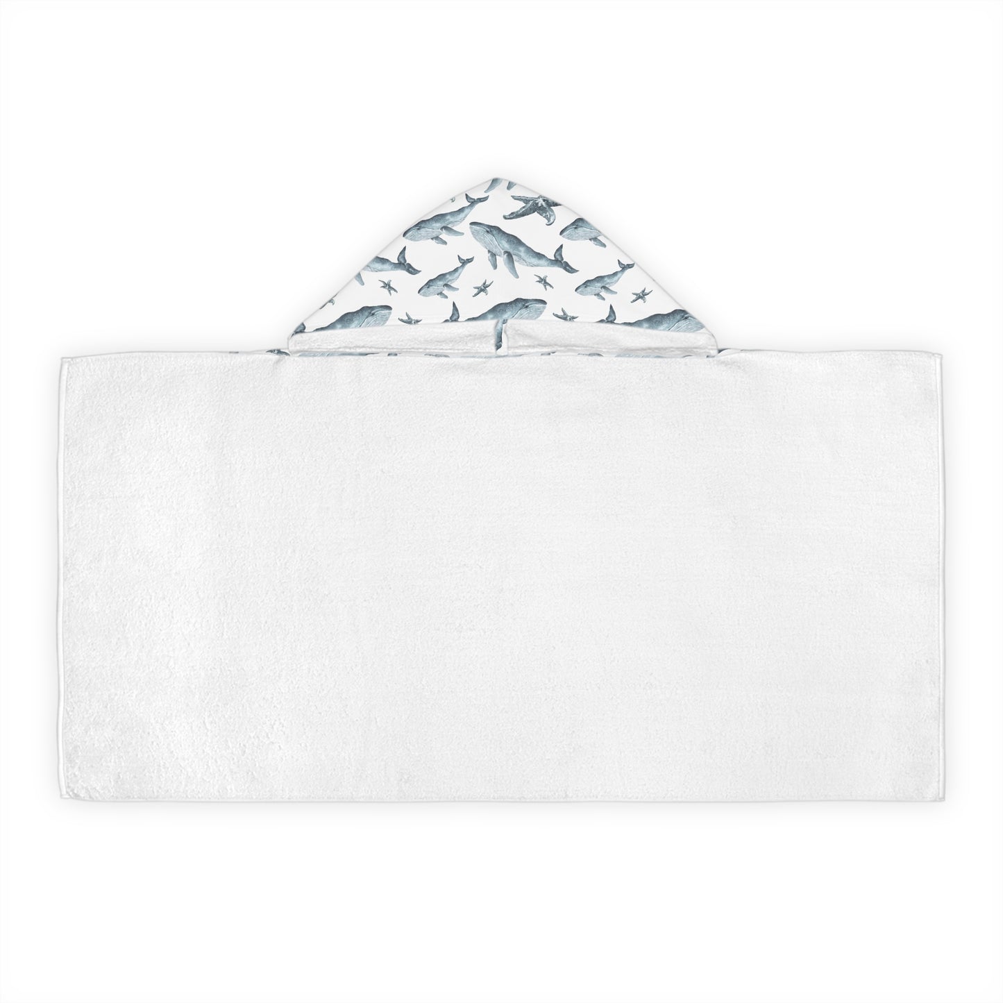 Child's Hooded Towel Whale Starfish