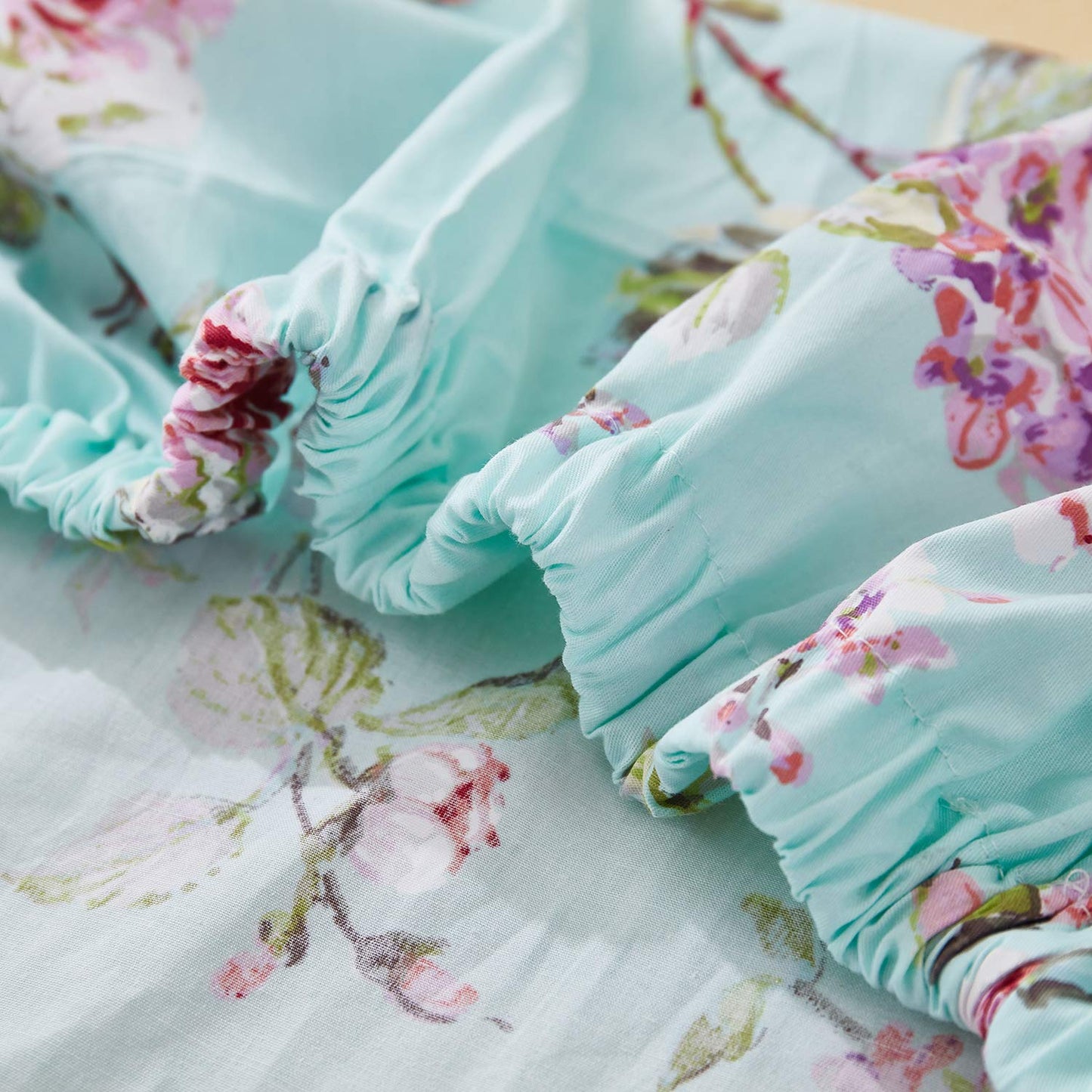 French Country Crib Bedding Set for Girls | 3 Piece Floral Nursery Set | Ruffled Baby Comforter, Crib Sheet, Crib Bed Skirt Included