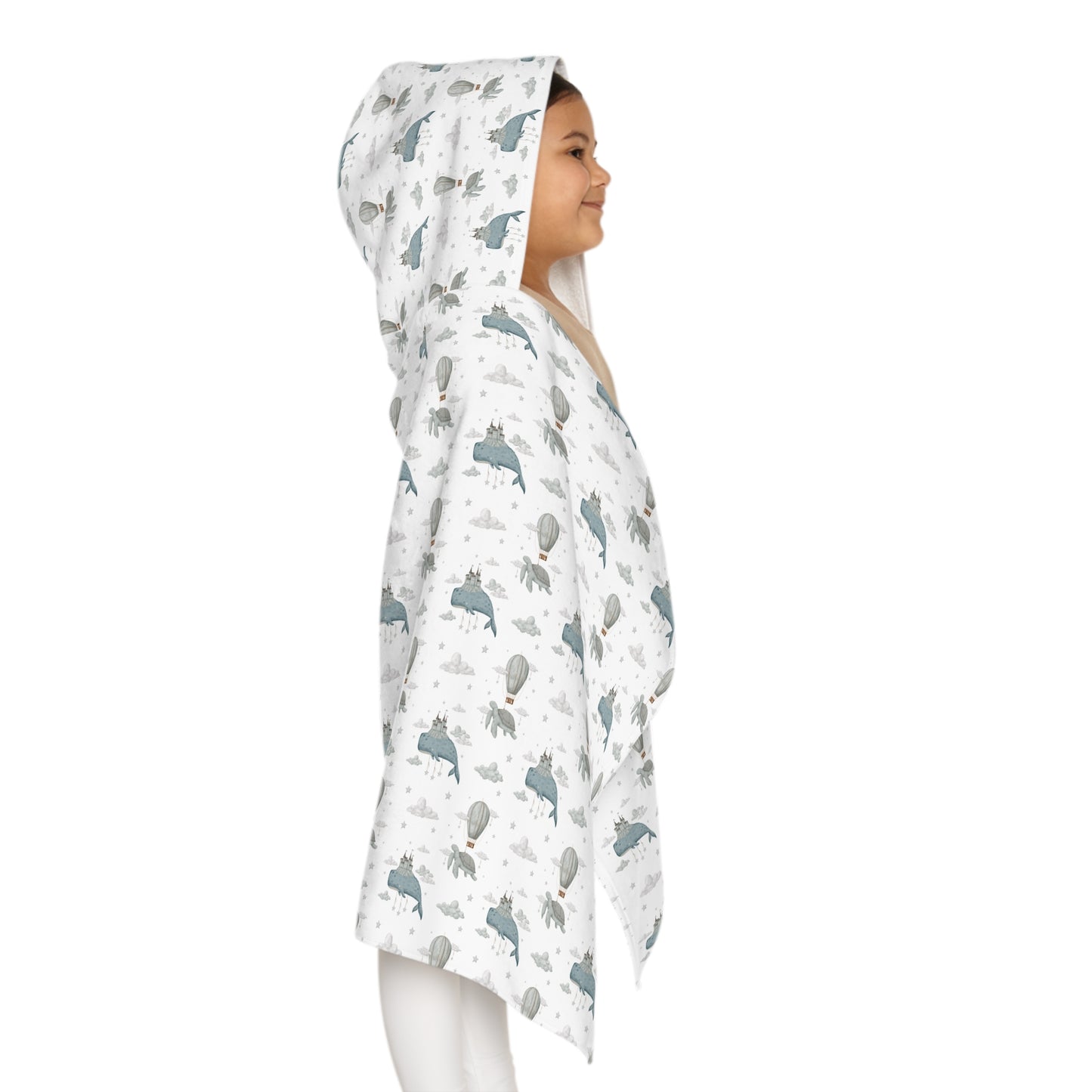 Child Hooded Towel - Whale Turtles