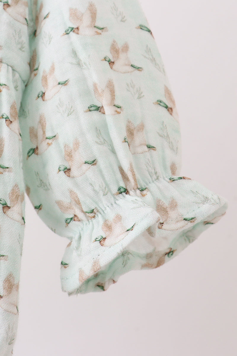 Floral patterned fabric with a light background