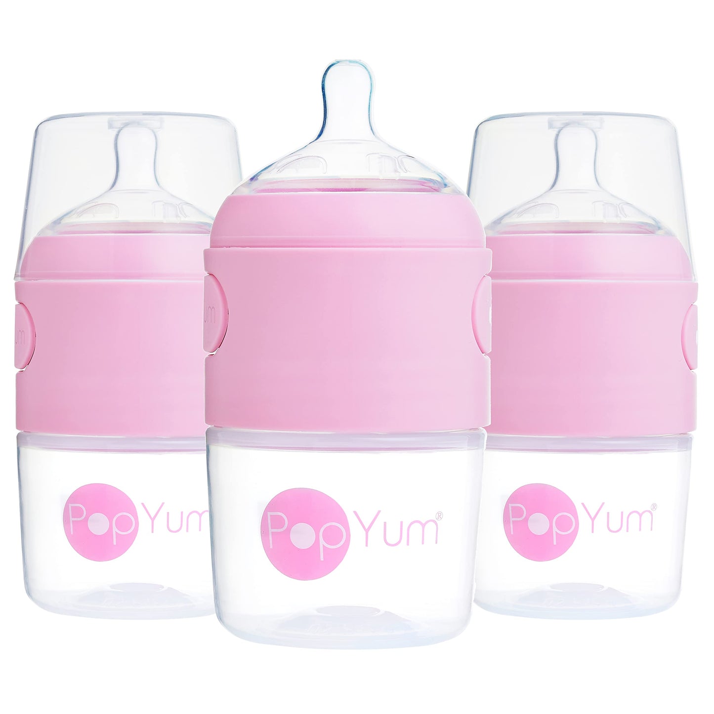 PopYum Orange Formula Making Baby Bottle Starter Set, 4-Pack