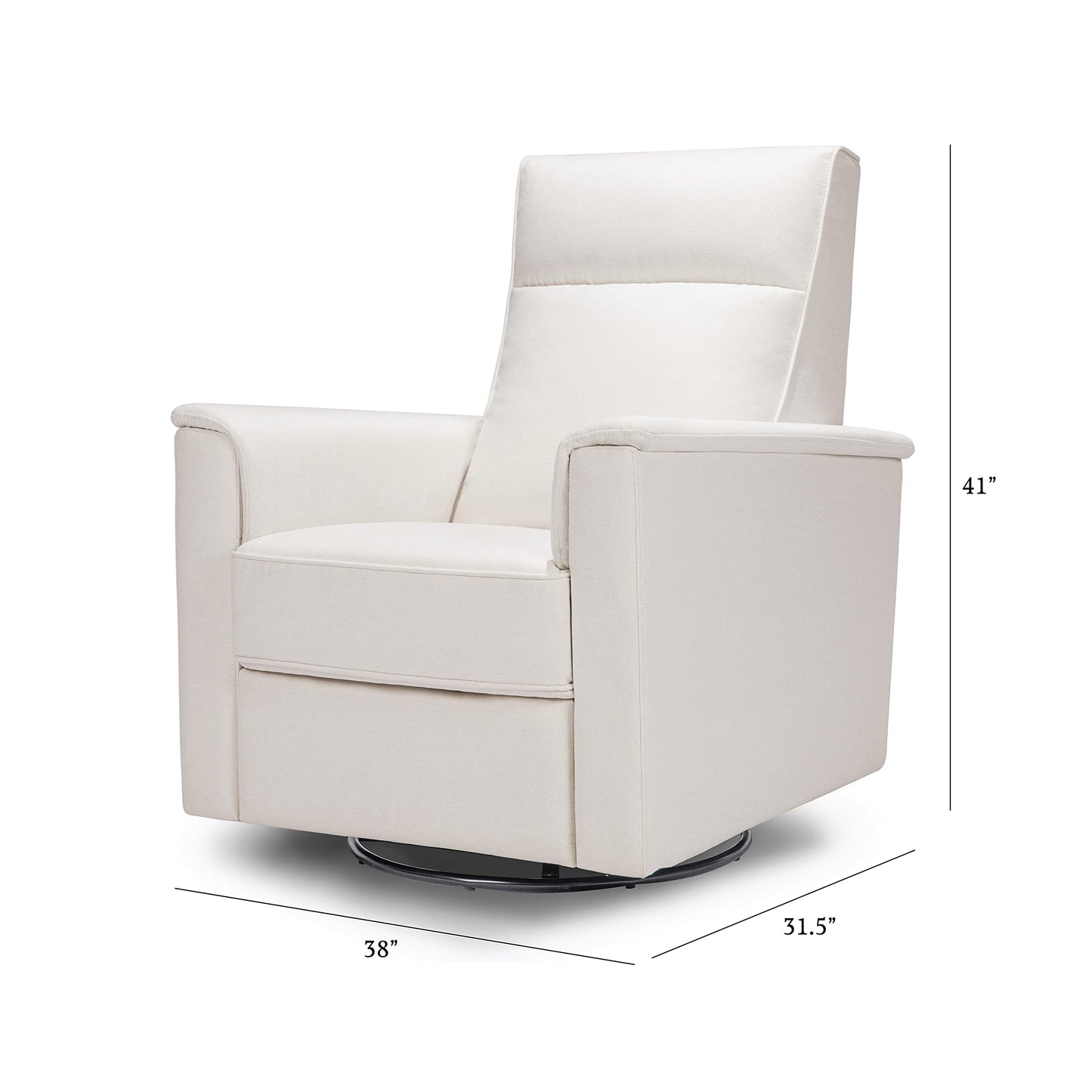 NAMESAKE Willa Plus Electric Power Recliner Chair with Headrest & USB Ports - Water & Stain Resistant Nursery Glider Rocking Chair for Nursing - GREENGUARD Gold Certified 270° Swivel Glider Recliner