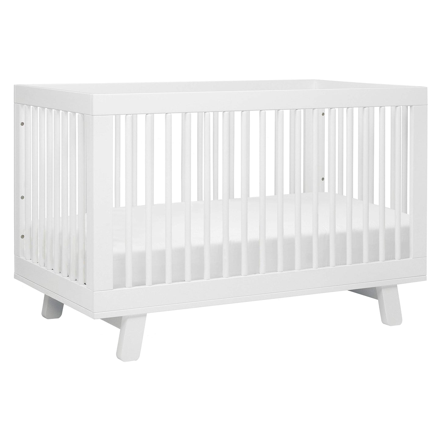 White crib on a white background