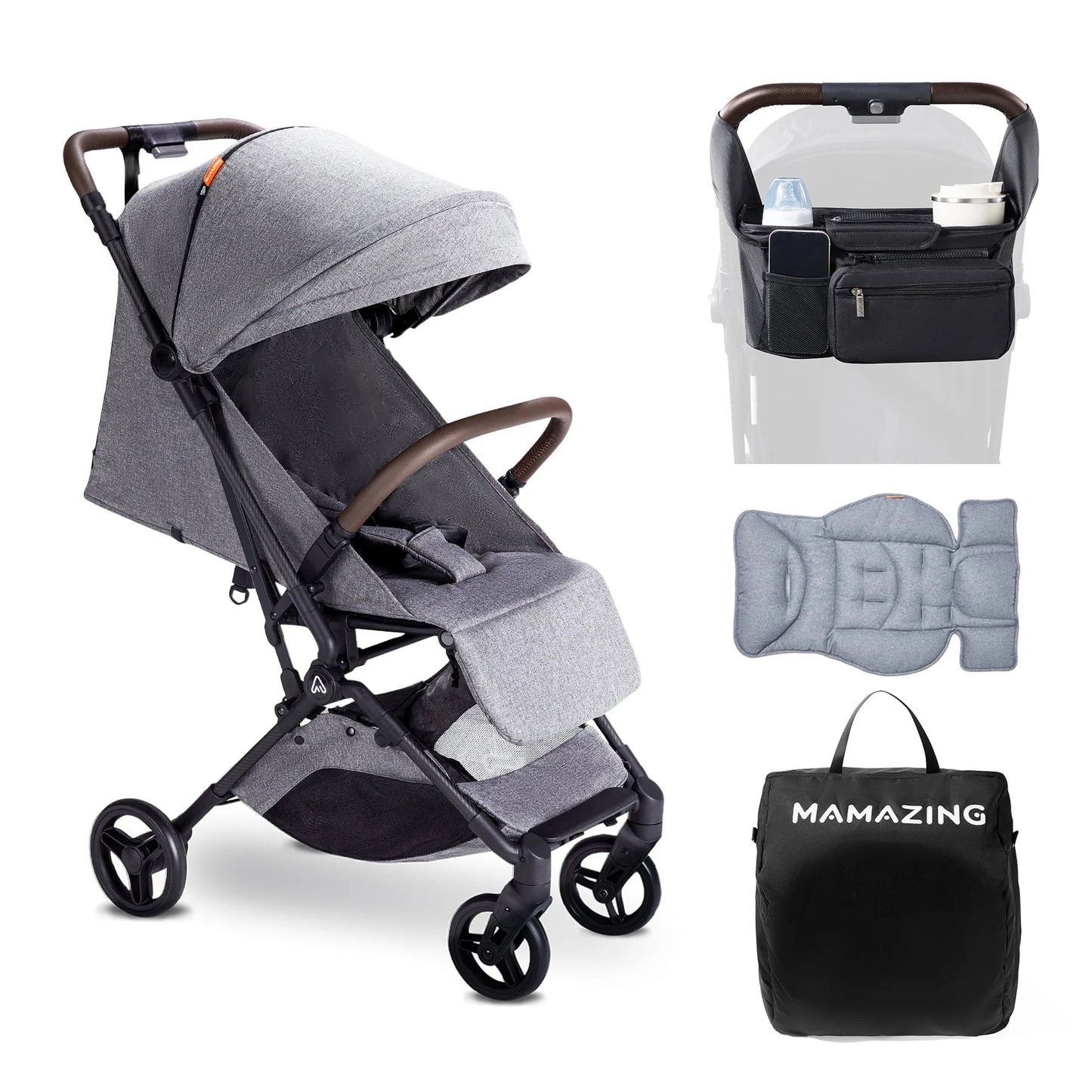 Baby Stroller 11.5 Lb Ultra Air Lightweight Foldable Carbon Fiber Travel Stroller for Toddler Infant