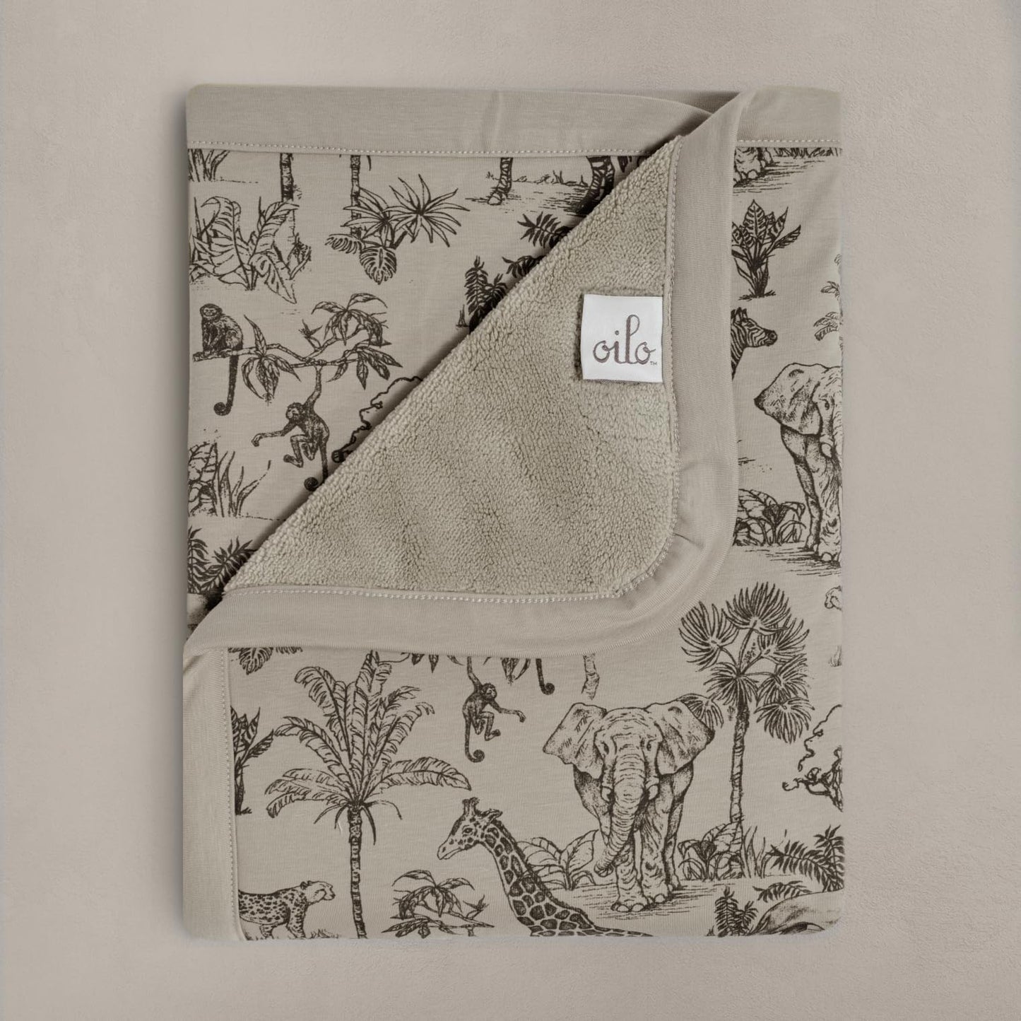 Oilo Baby Blanket, Luxury Soft Plush Backing & 100% Turkish Cotton Jersey Print