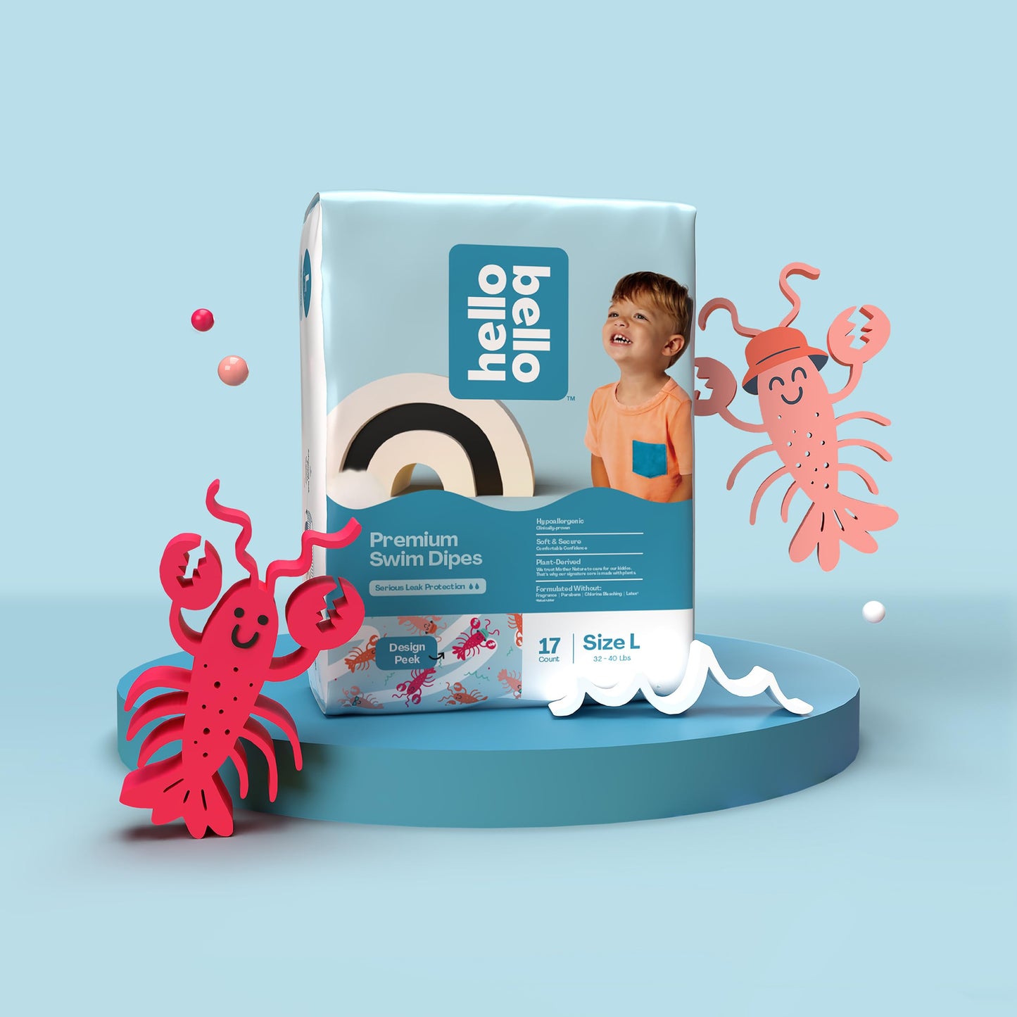 Hello Bello Premium Swim Diapers I Eco-Friendly Disposable Swim Dipes for Babies and Kids