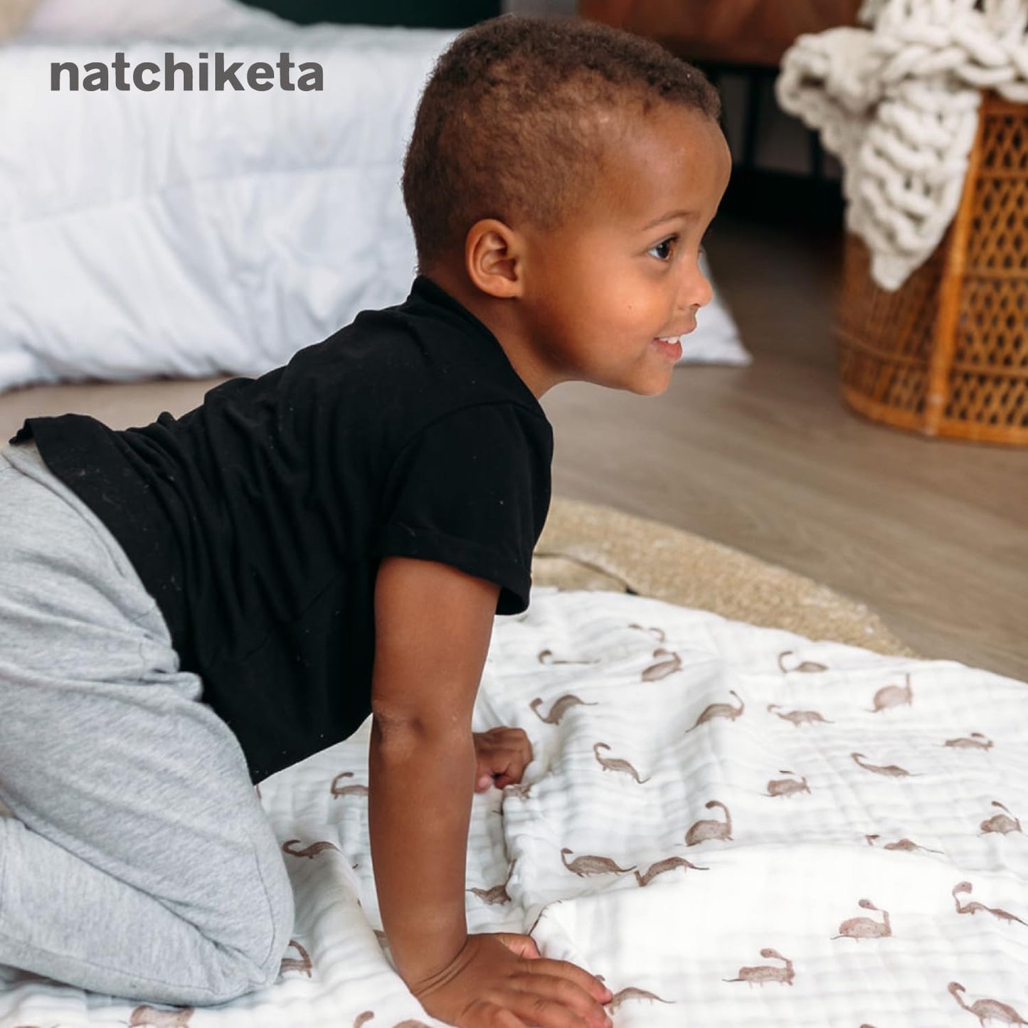 Organic Cotton Muslin Baby Blanket for Boys and Girls