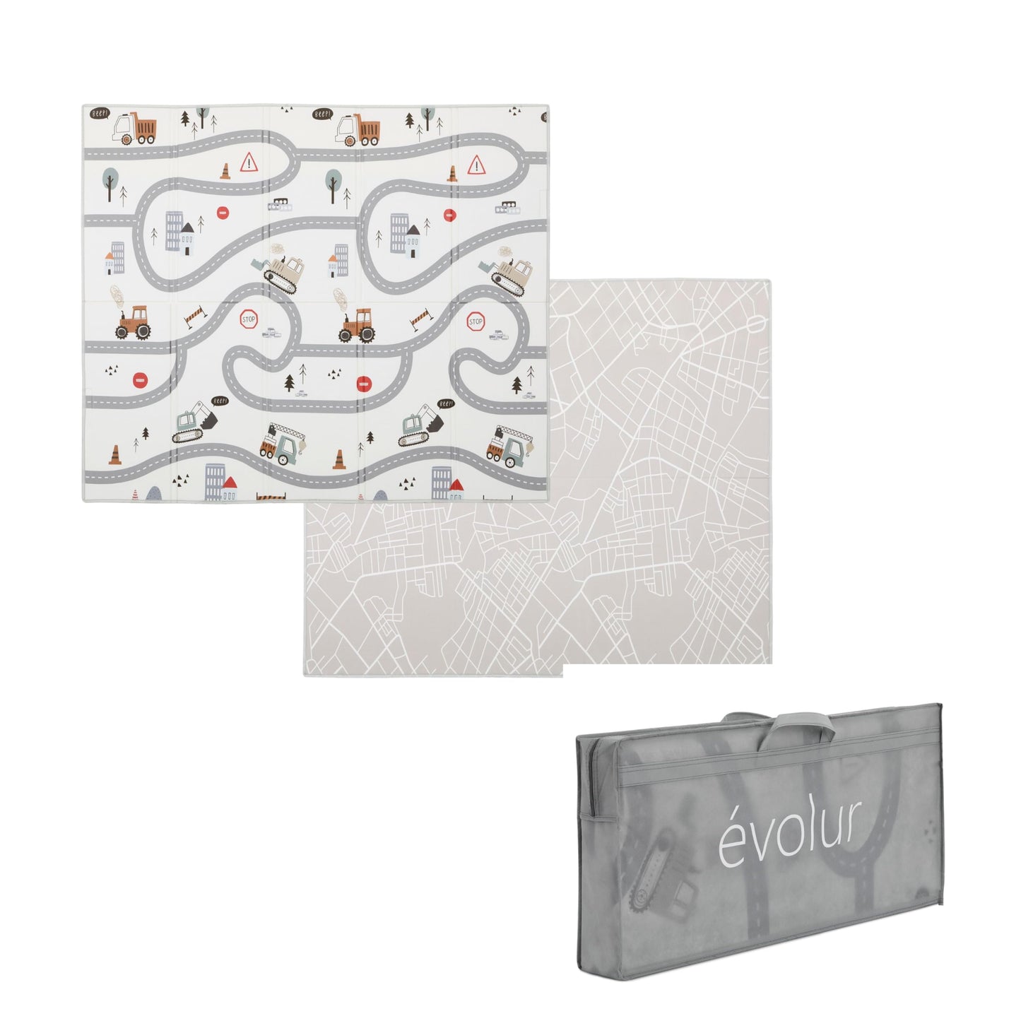 Evolur CozyCush Reversible Non-Toxic Baby Kids Playmat