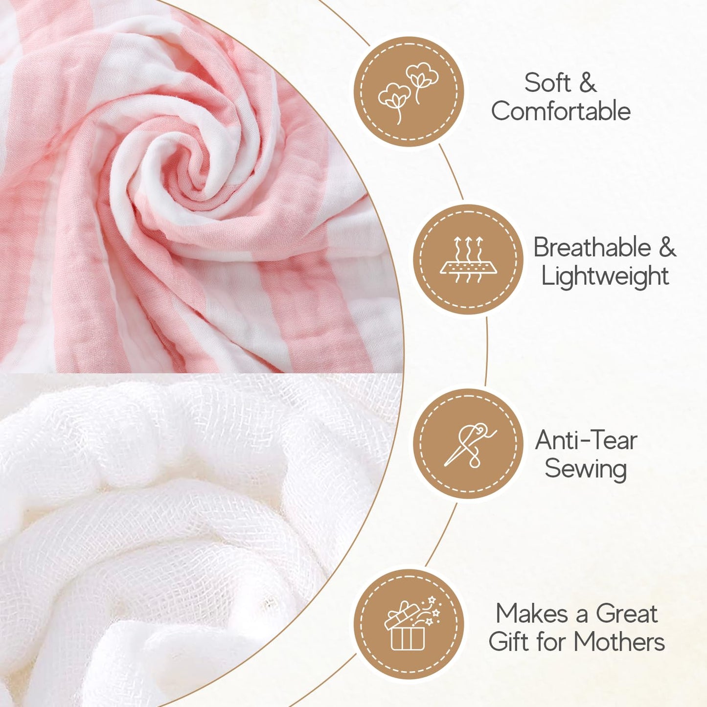 Muslin Hooded Baby Towel 4 Pack
