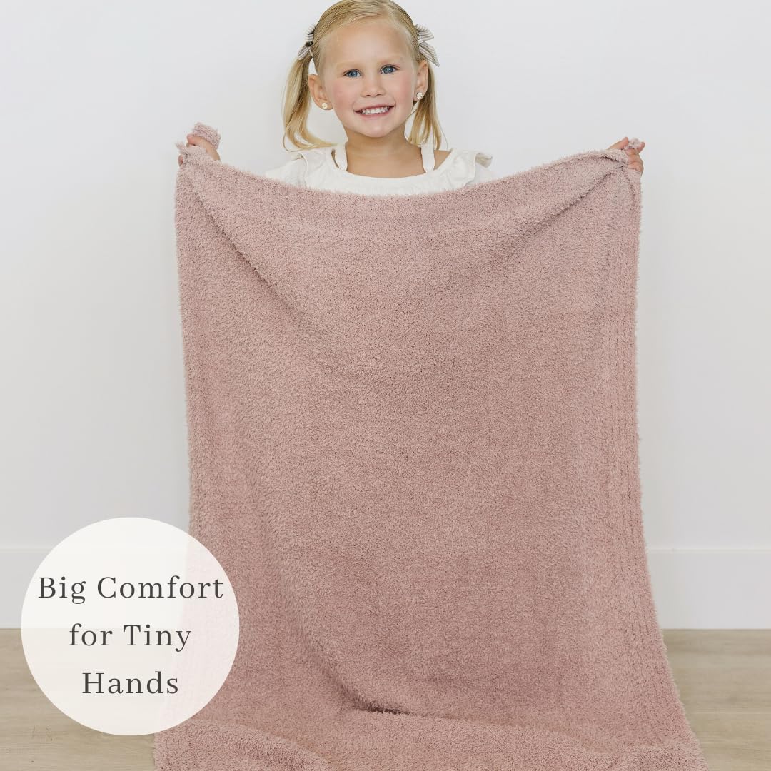 SARANONI Bamboni Luxury Baby Blanket | Plush Blanket for Infant Boys & Girls | Receiving Blanket 30” x 40” | Gray