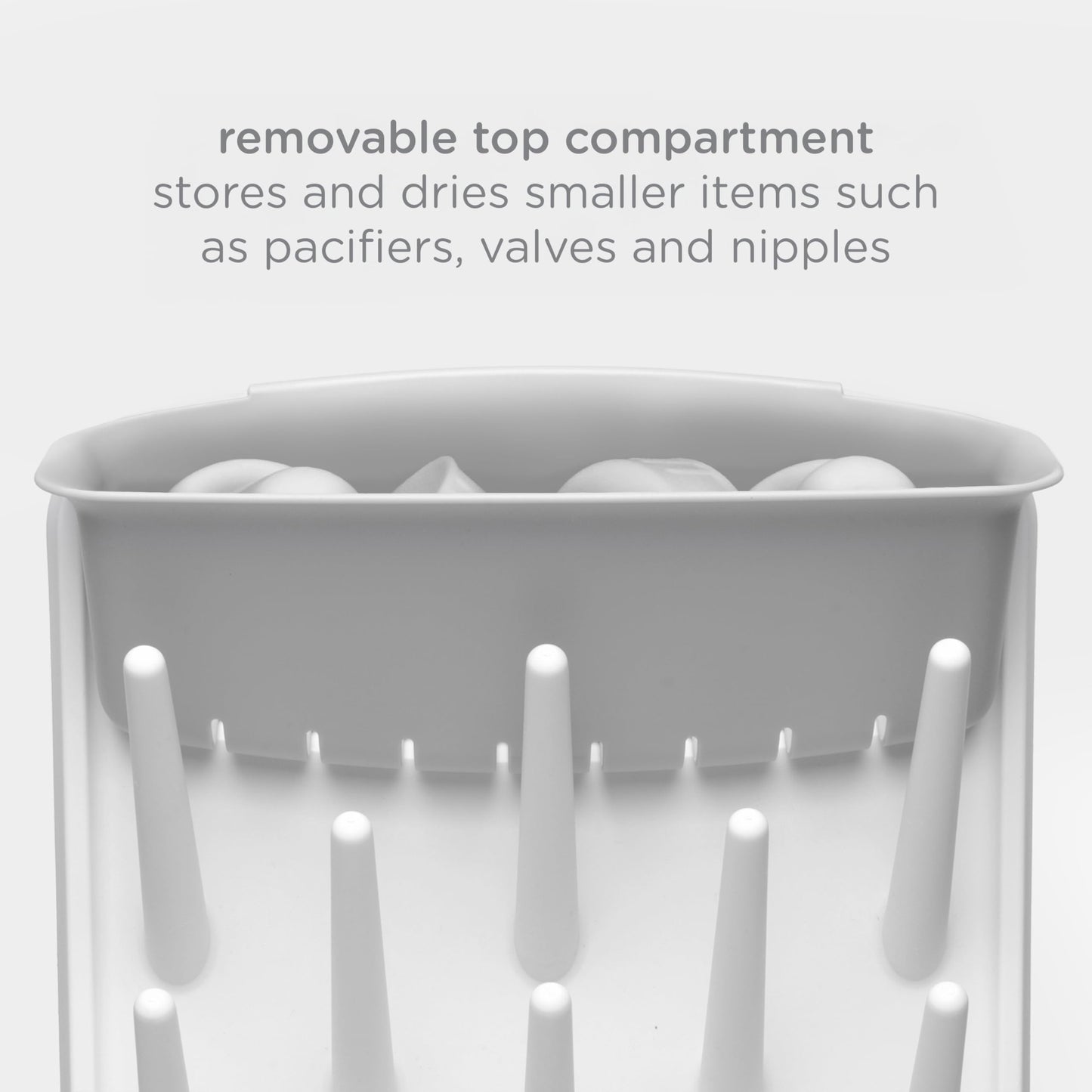 Ubbi Vertical Baby Bottle Drying Rack,Taupe