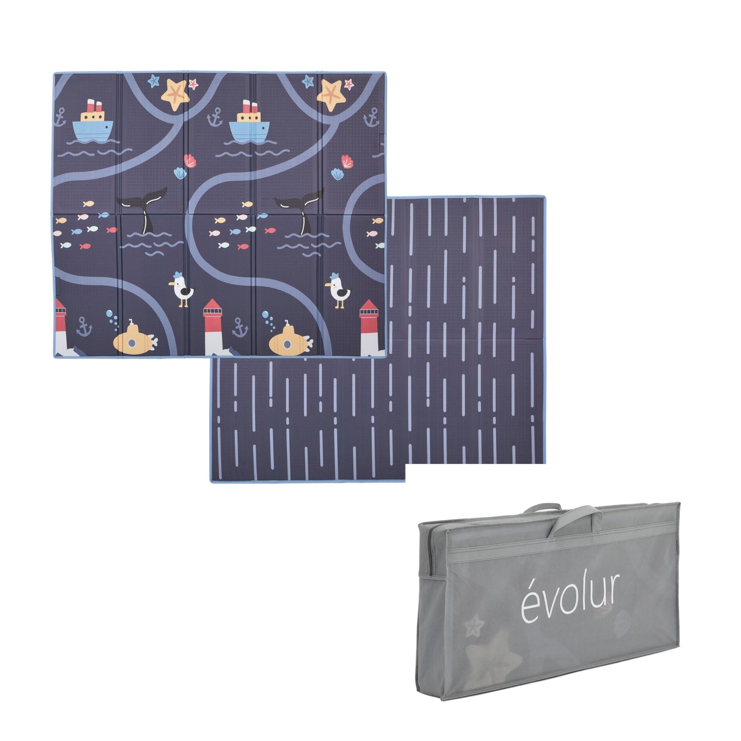 Evolur CozyCush Reversible Non-Toxic Baby Kids Playmat