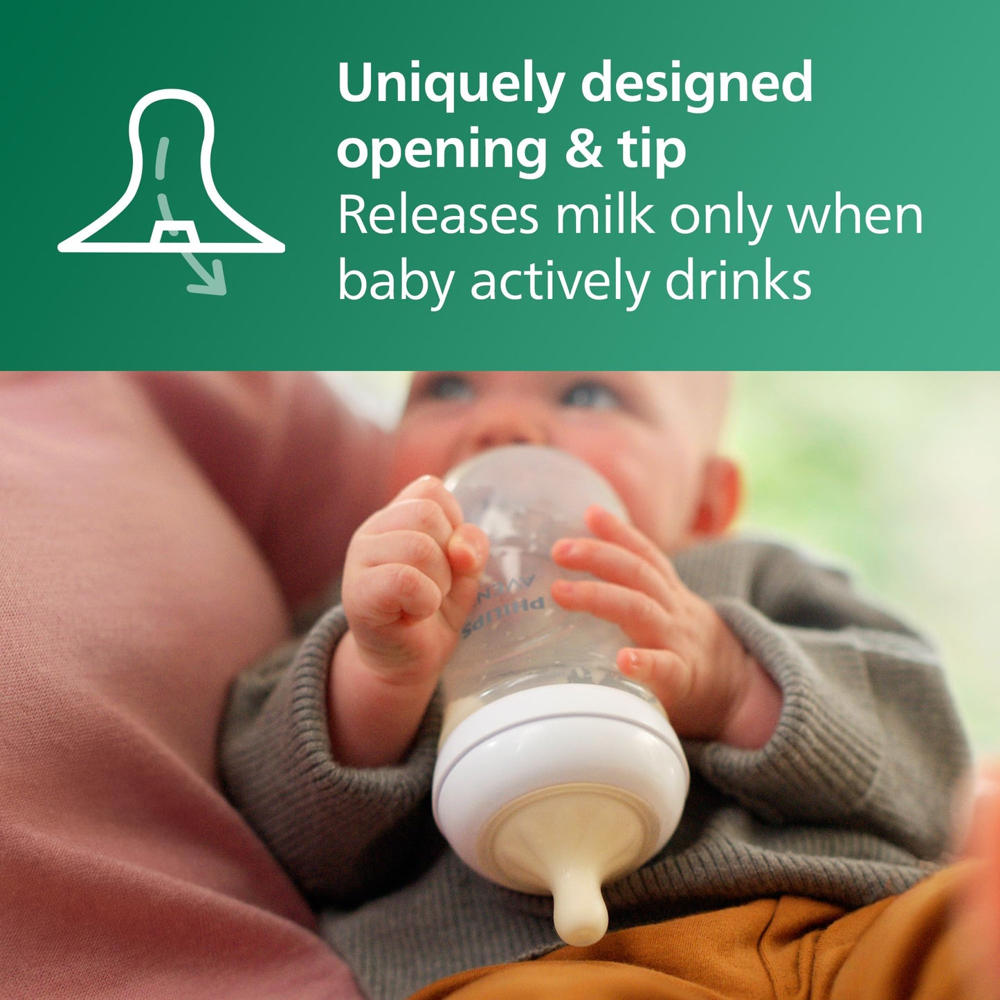 Philips Avent Natural Glass Baby Bottles with Natural Response Nipples (Slow Flow, Flow 2), 4oz, 4-Pack, SCY910/04