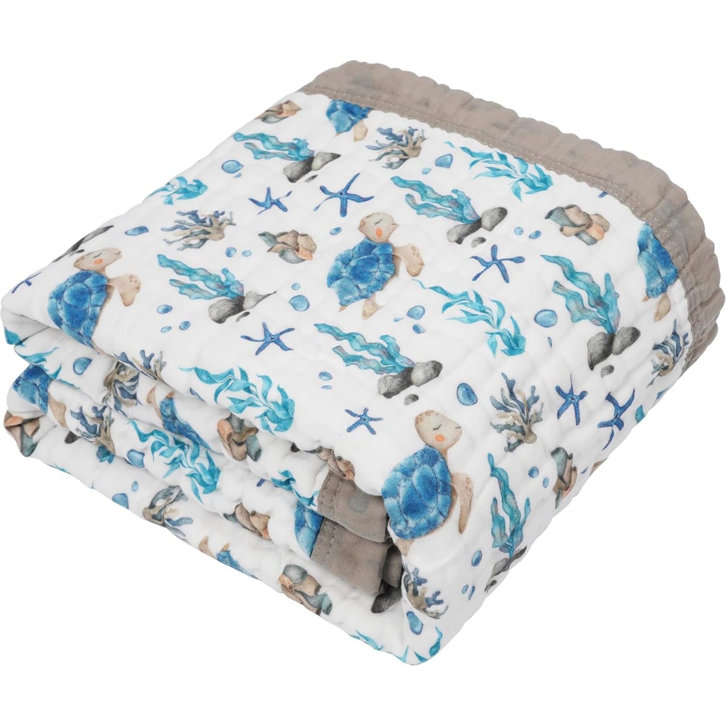 Organic Cotton Muslin Baby Blanket for Boys and Girls