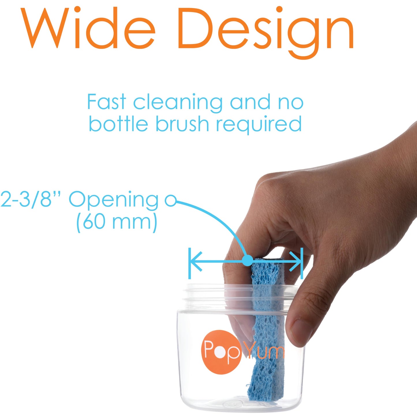PopYum Orange Formula Making Baby Bottle Starter Set, 4-Pack