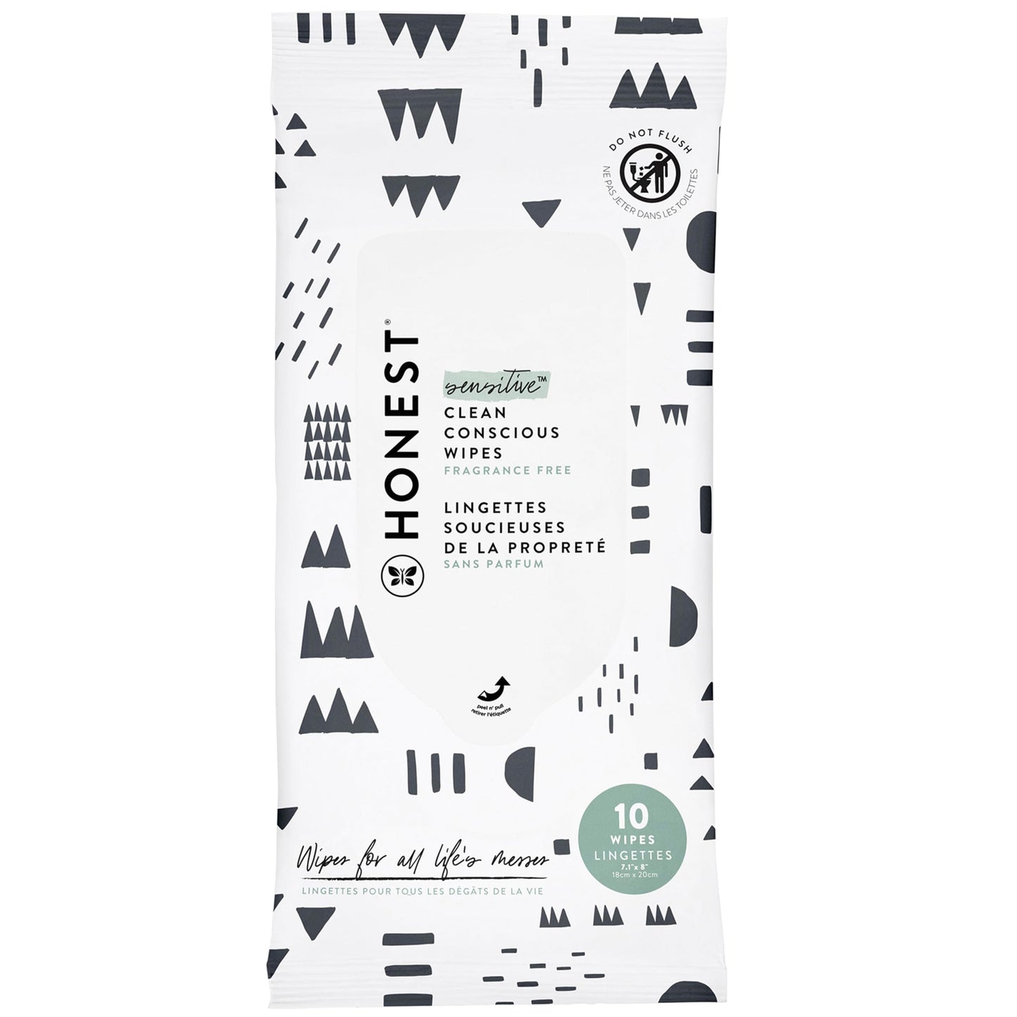 The Honest Company Clean Conscious Multi-Use Wipes | Hypoallergenic + Unscented for Sensitive Skin | Over 99% Water, Compostable, Plant Based, Baby Wipes | Pattern Play, 720 Count