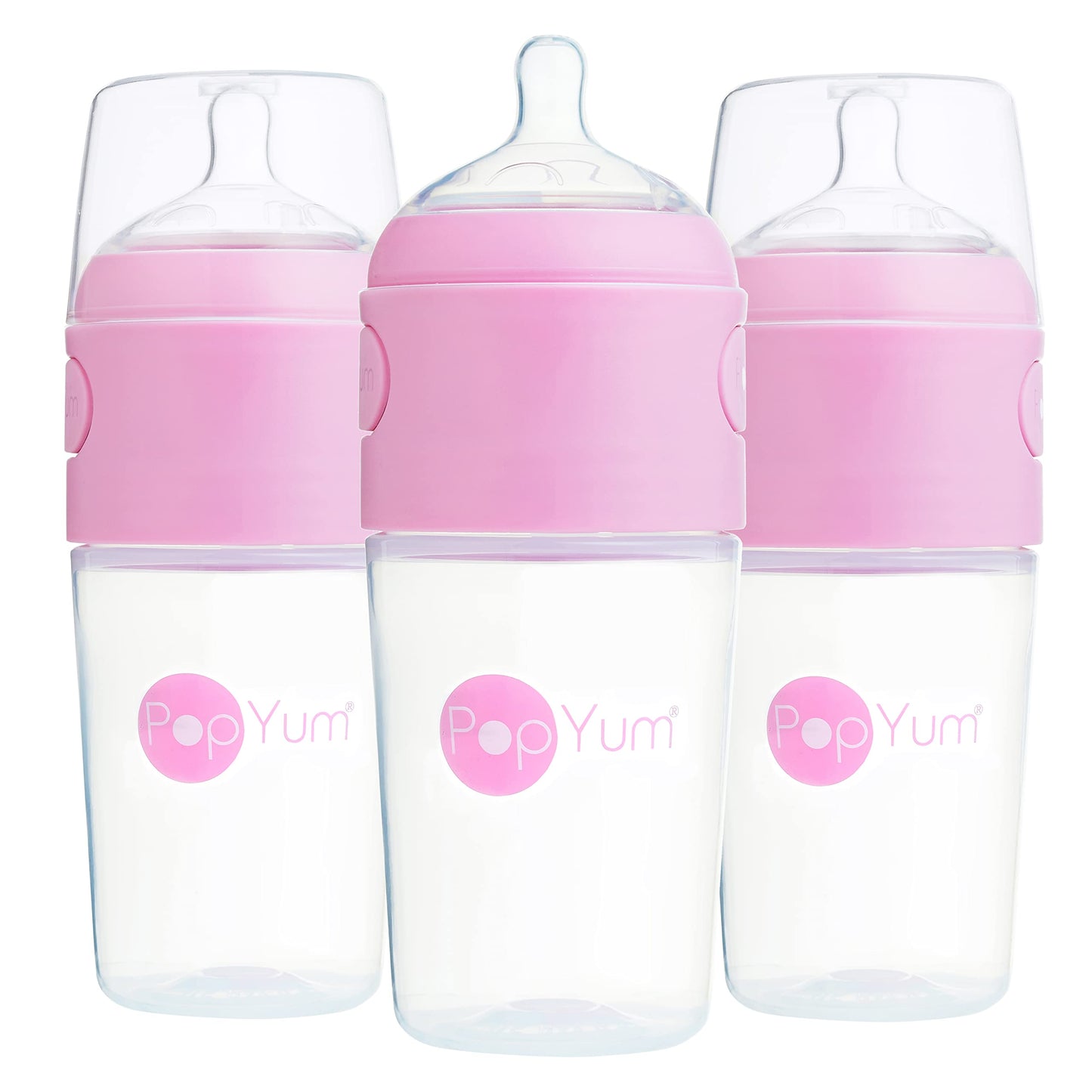 PopYum Orange Formula Making Baby Bottle Starter Set, 4-Pack