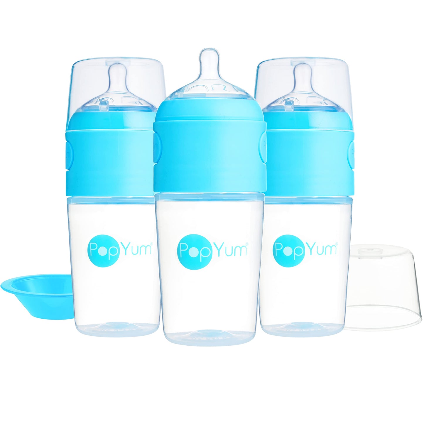 PopYum Orange Formula Making Baby Bottle Starter Set, 4-Pack