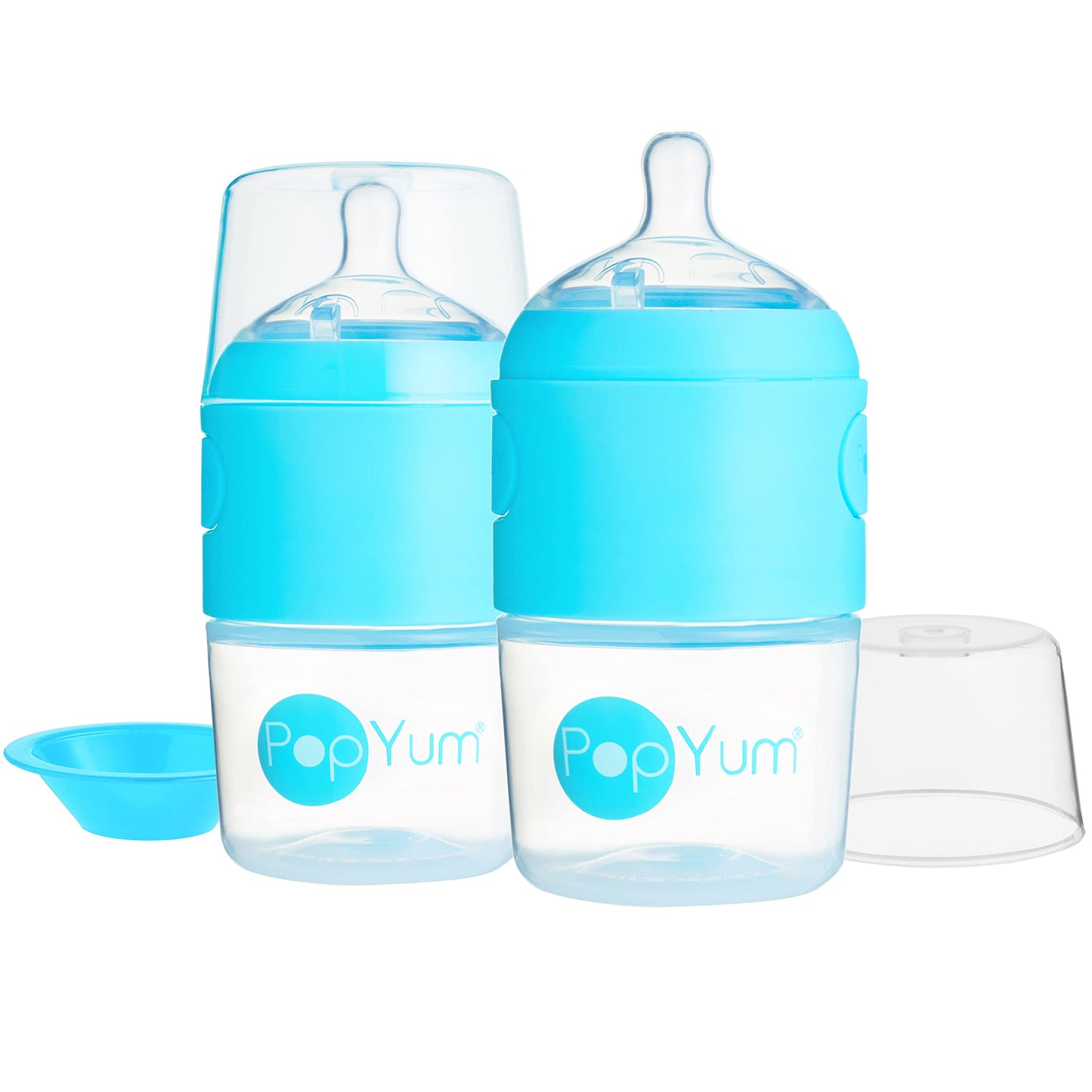 PopYum Orange Formula Making Baby Bottle Starter Set, 4-Pack