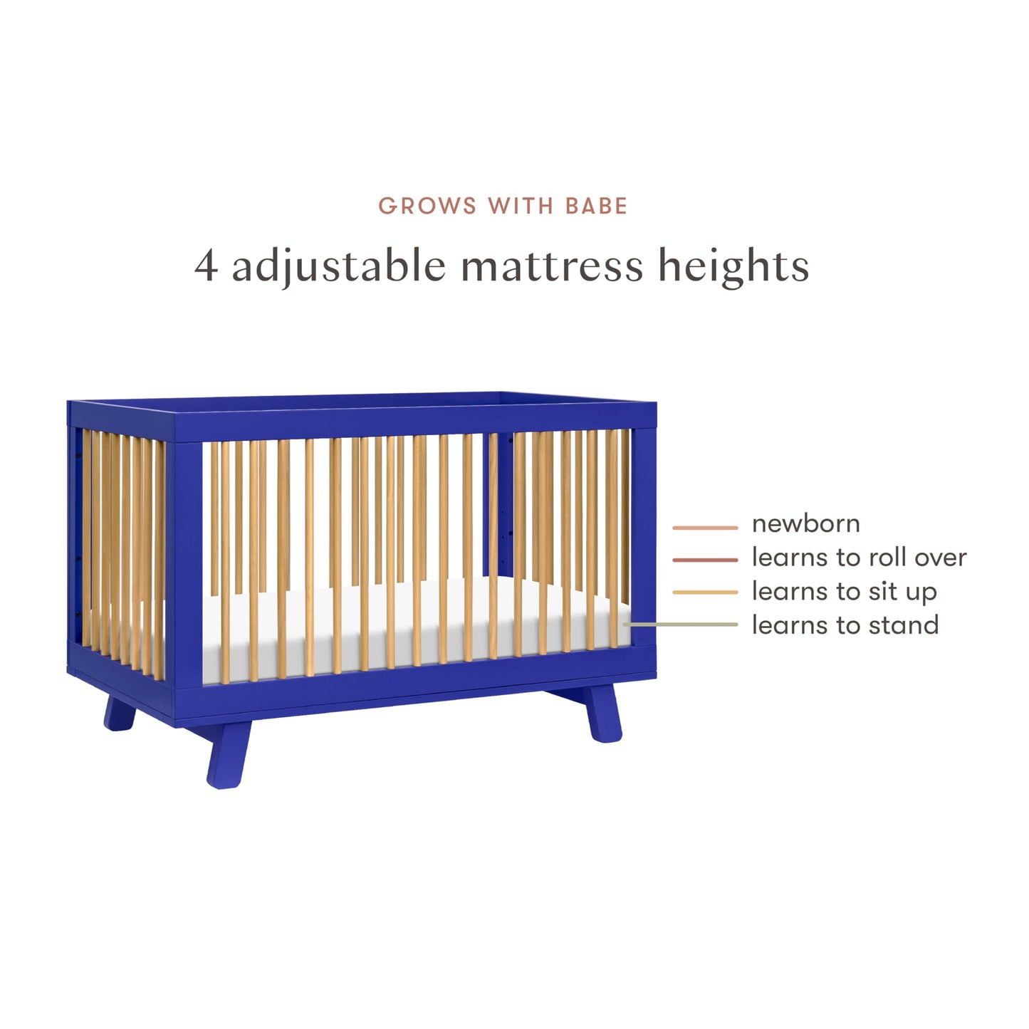 Babyletto Hudson 3-in-1 Convertible Baby Crib - GREENGUARD Gold Certified