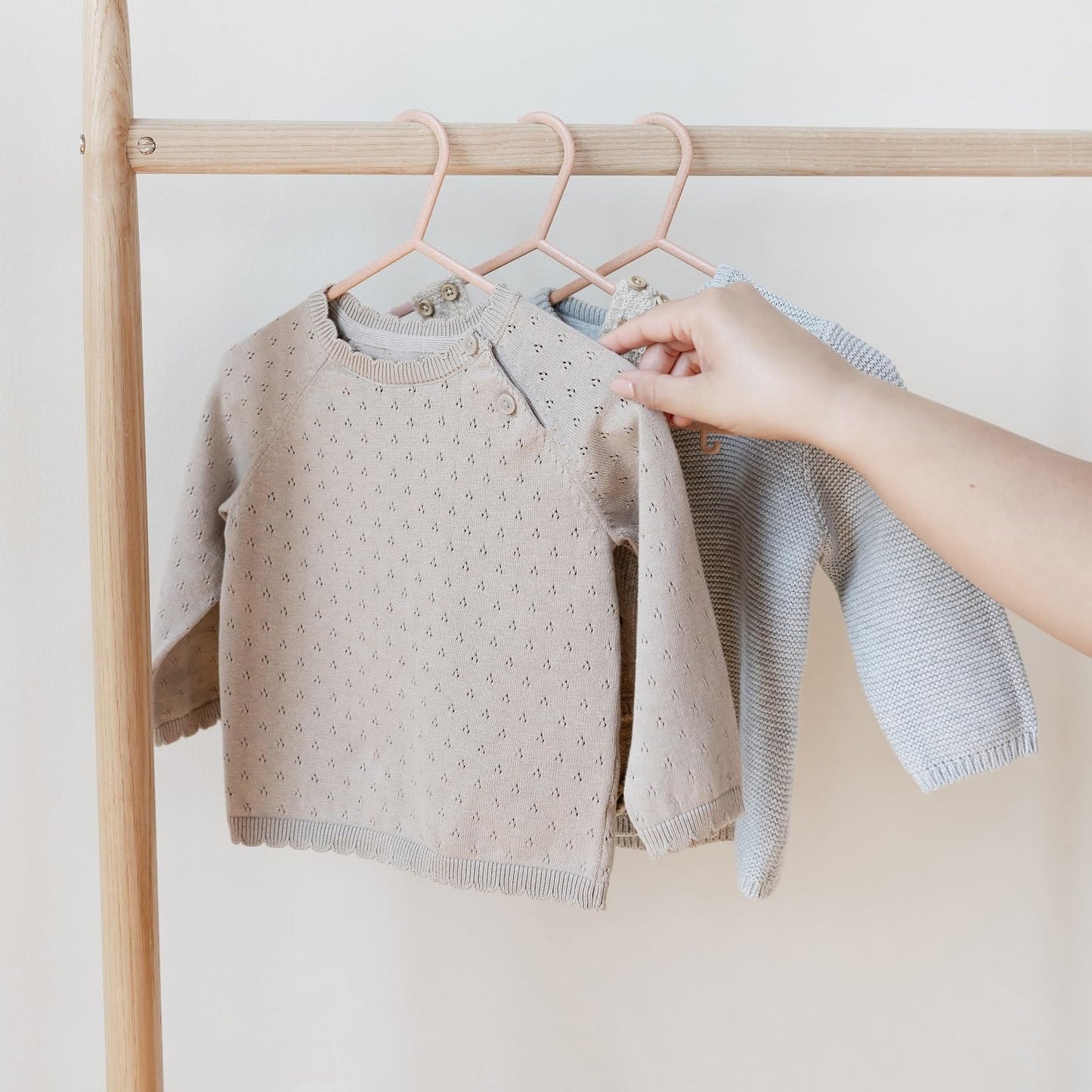 Sustainable Wheat Straw Plastic Toddler & Kids Hangers – Pack of 30