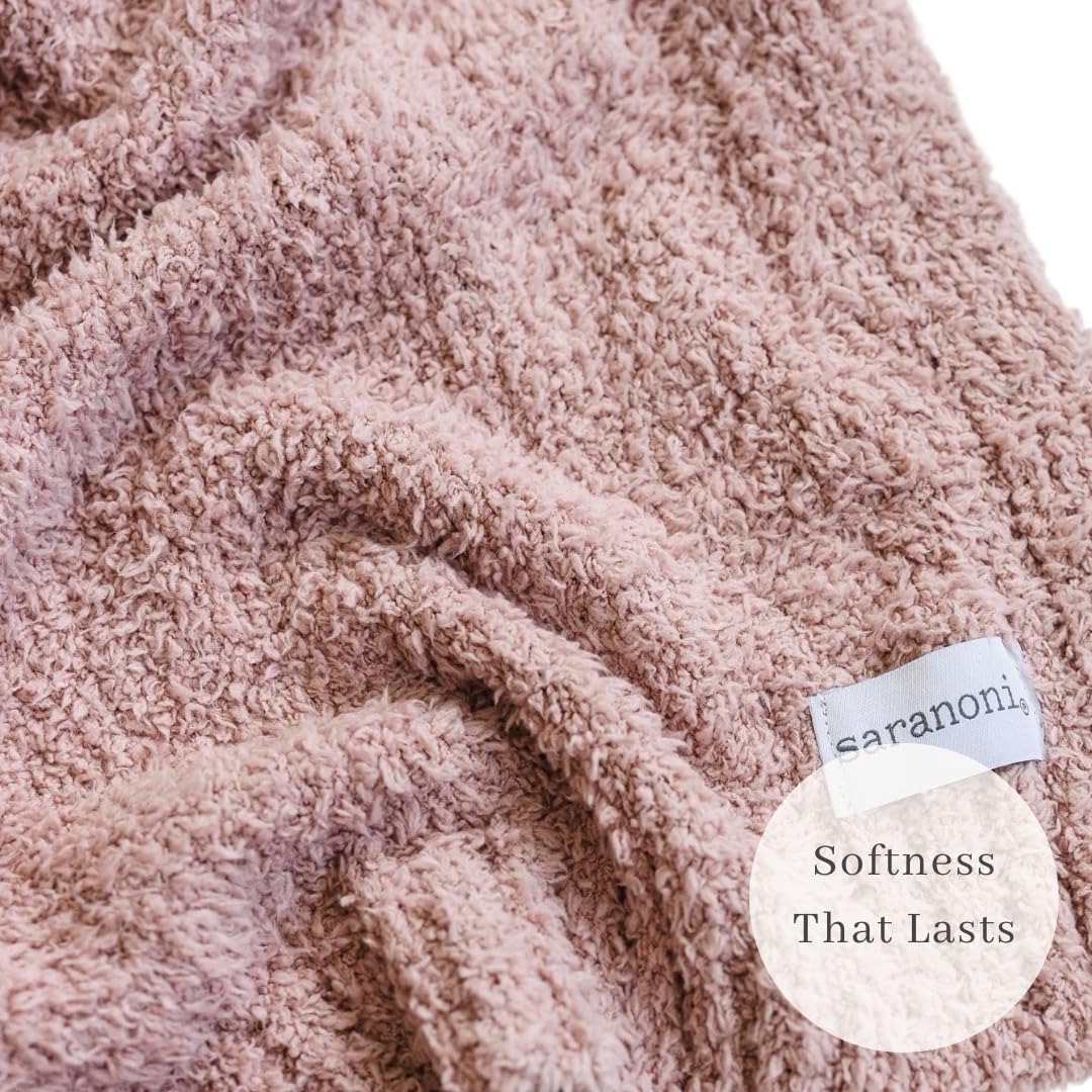 SARANONI Bamboni Luxury Baby Blanket | Plush Blanket for Infant Boys & Girls | Receiving Blanket 30” x 40” | Gray