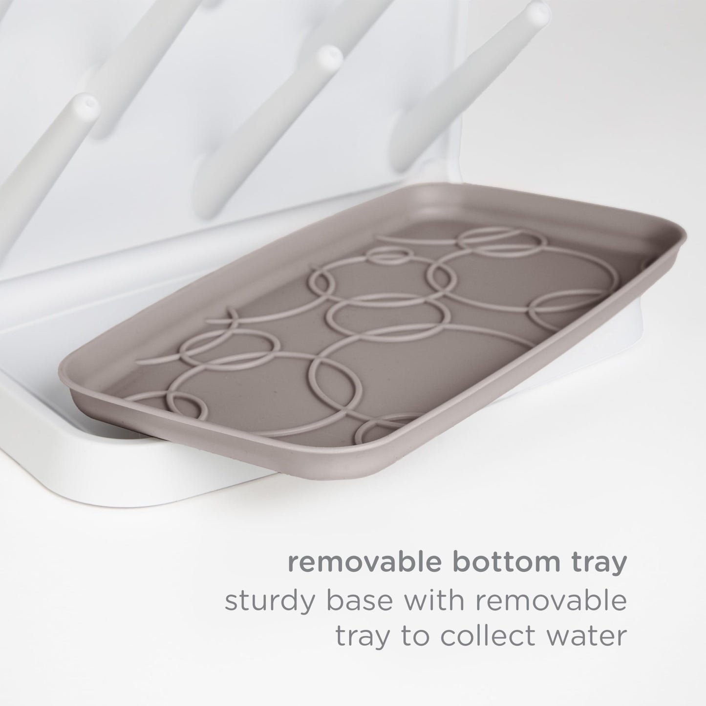 Ubbi Vertical Baby Bottle Drying Rack,Taupe