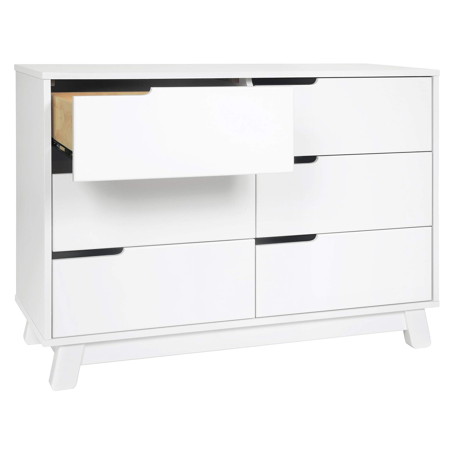 Babyletto Hudson 6-Drawer Assembled Double Dresser in White, Greenguard Gold Certified