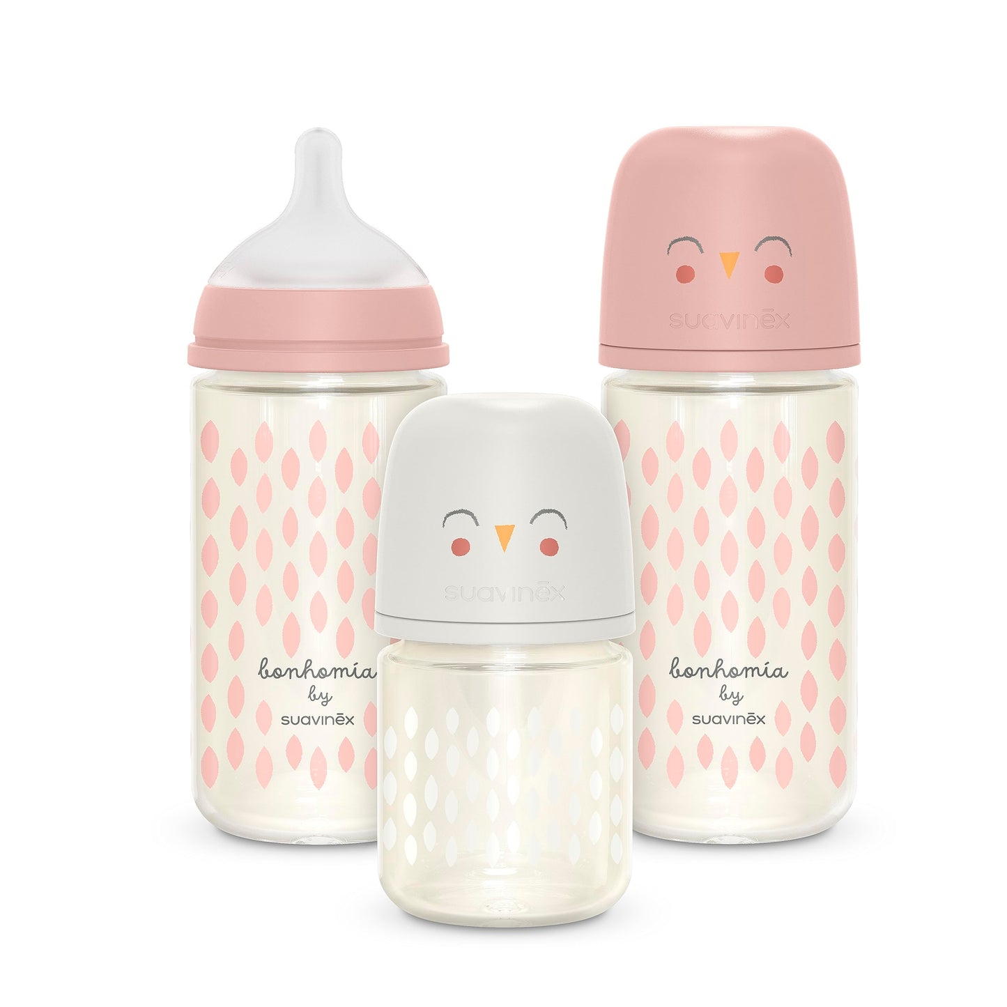 Suavinex Bonhomia Glass Baby Bottle with SX PRO Silicone Nipple, Anti Colic Baby Bottles3 Pack